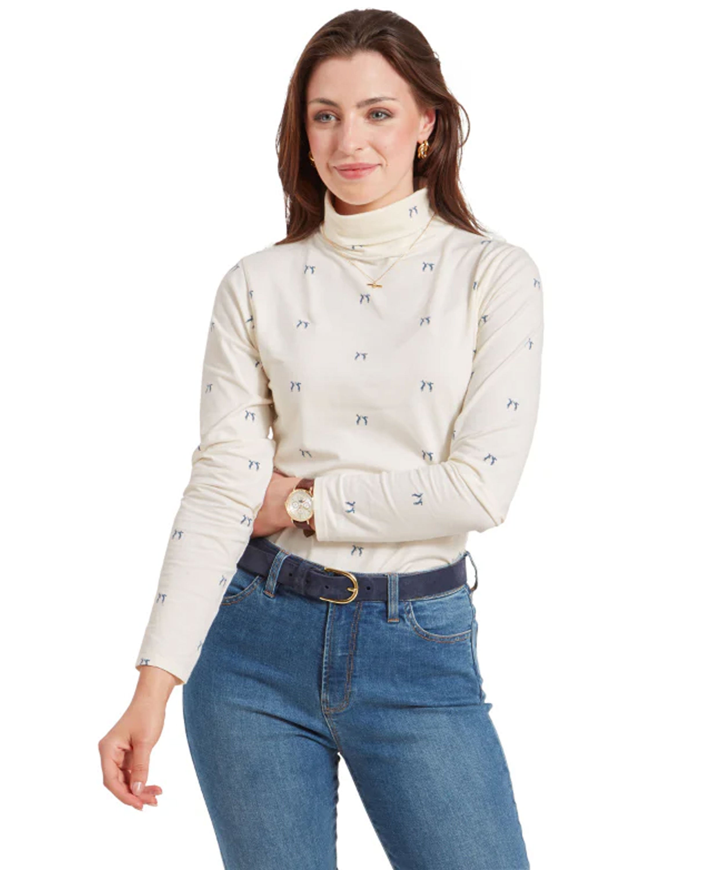 Malham Top - Vintage Navy Hare