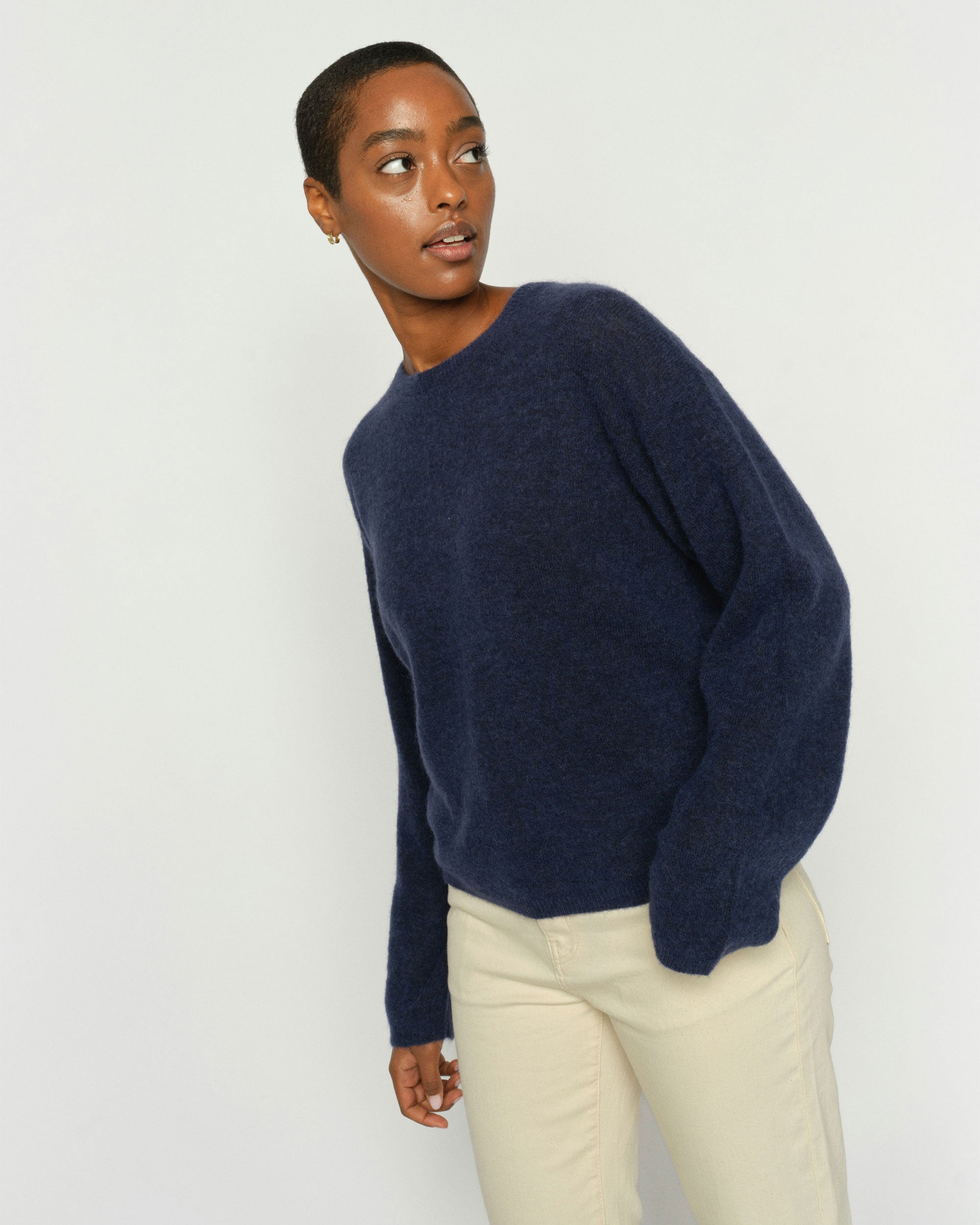 Mape O-Neck Knit - Crown Blue