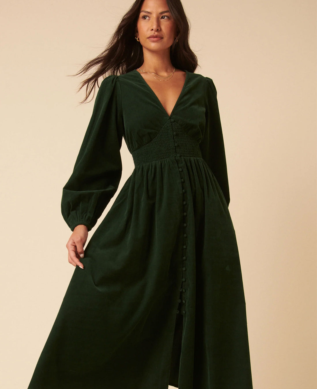 Riley Midi Dress - Green