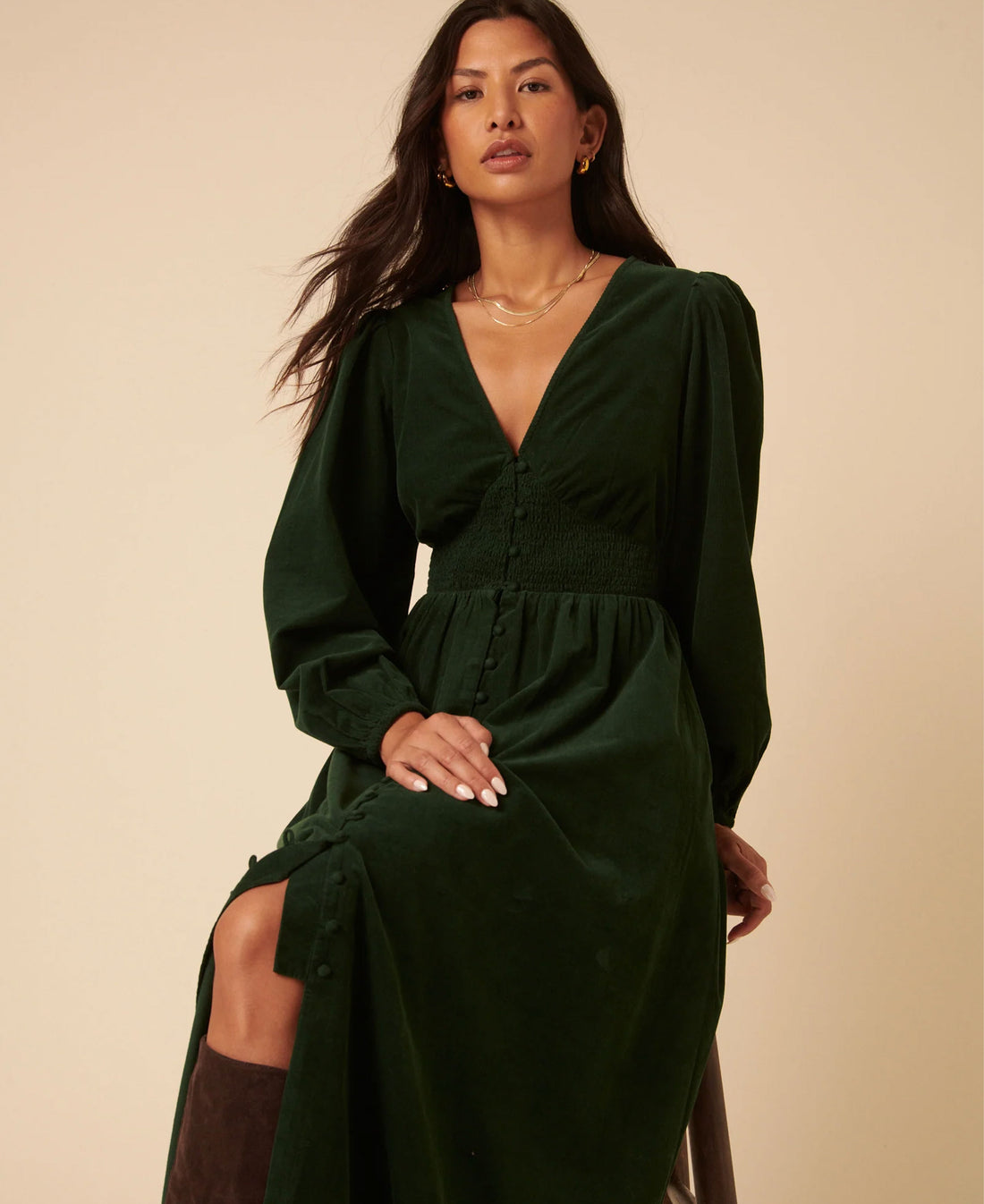 Riley Midi Dress - Green