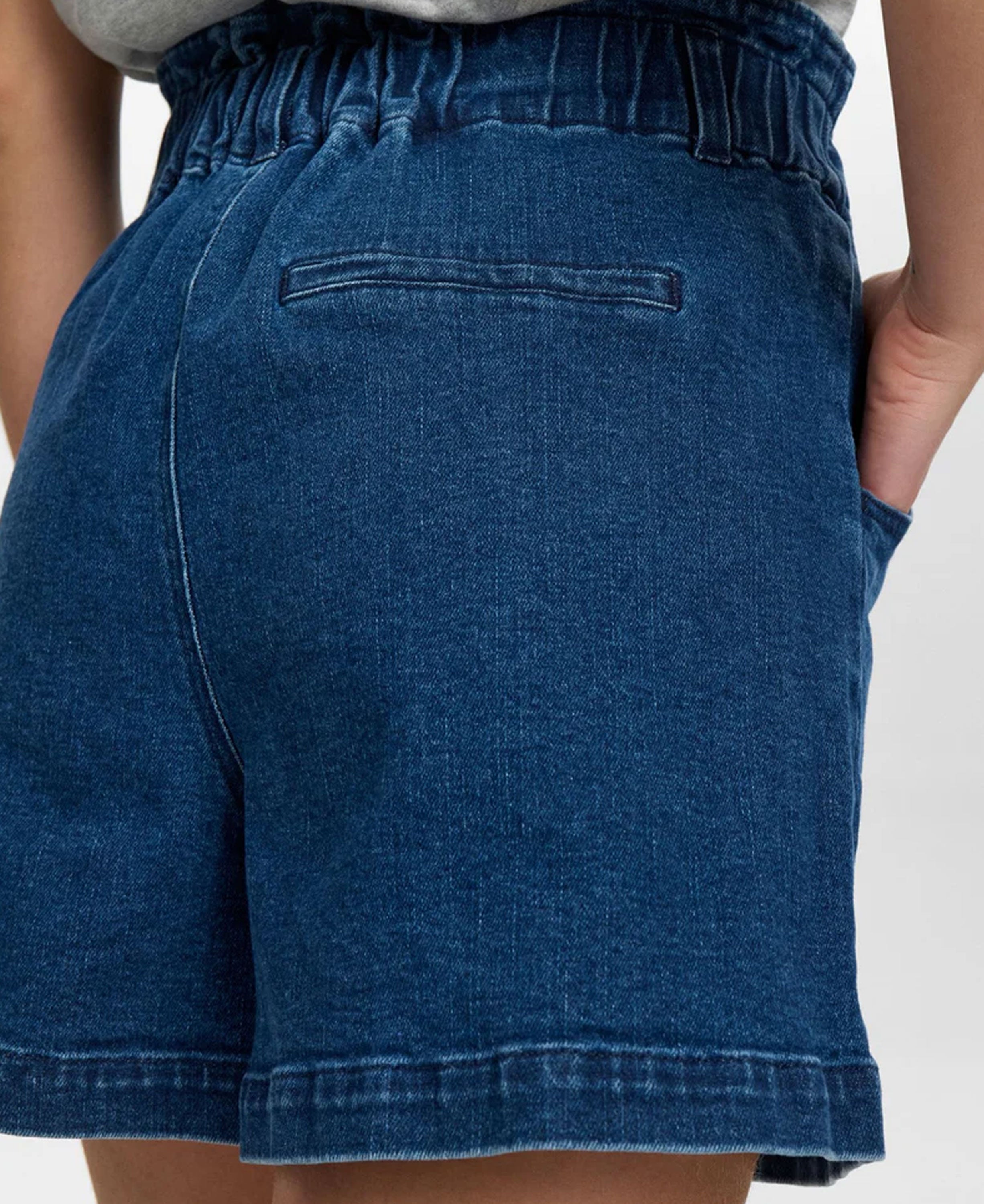 Nululu Denim Shorts - Medium Blue Denim