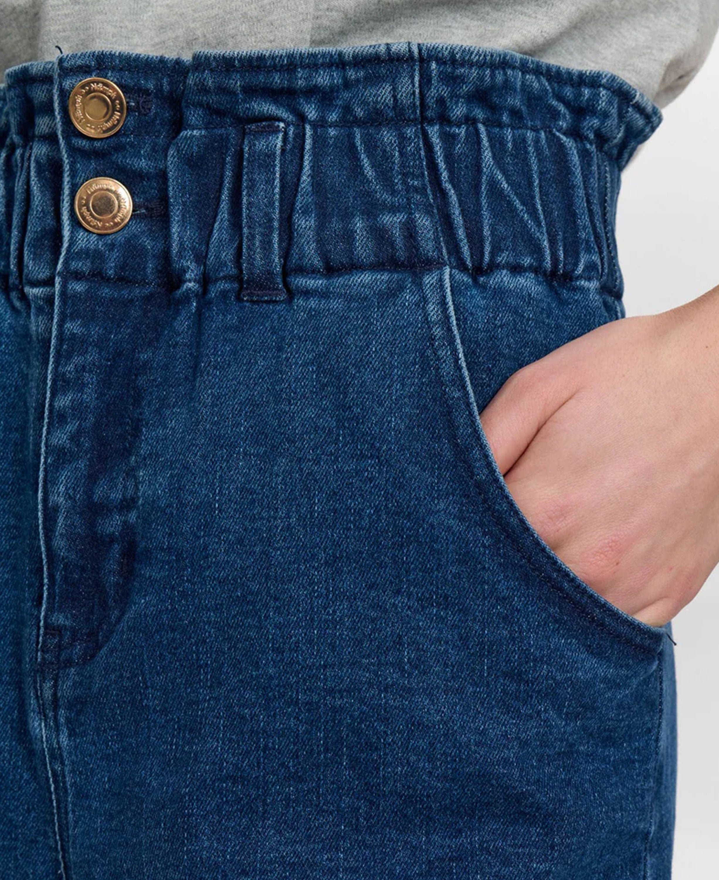 Nululu Denim Shorts - Medium Blue Denim