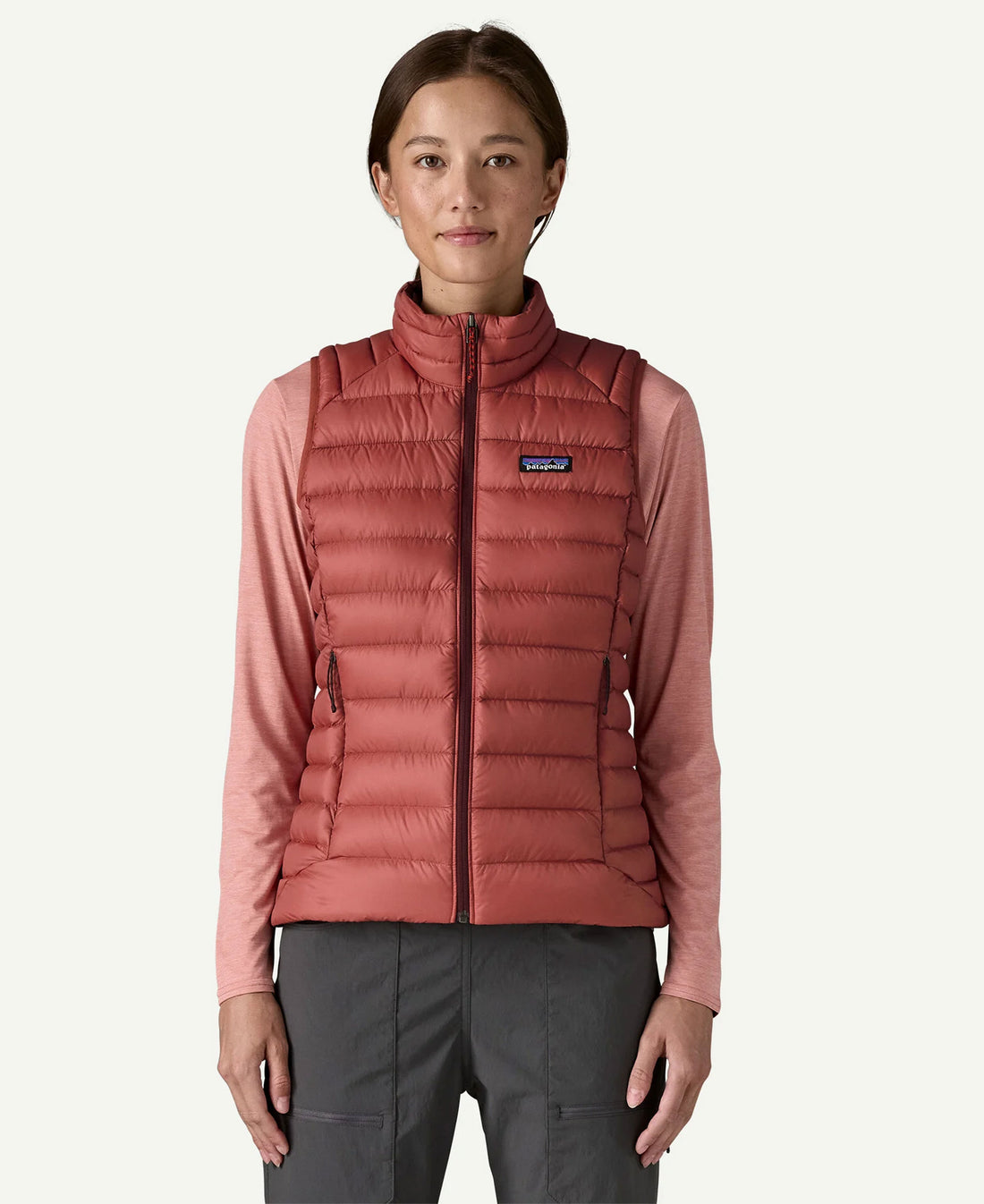 Down Sweater Vest - Potters Red