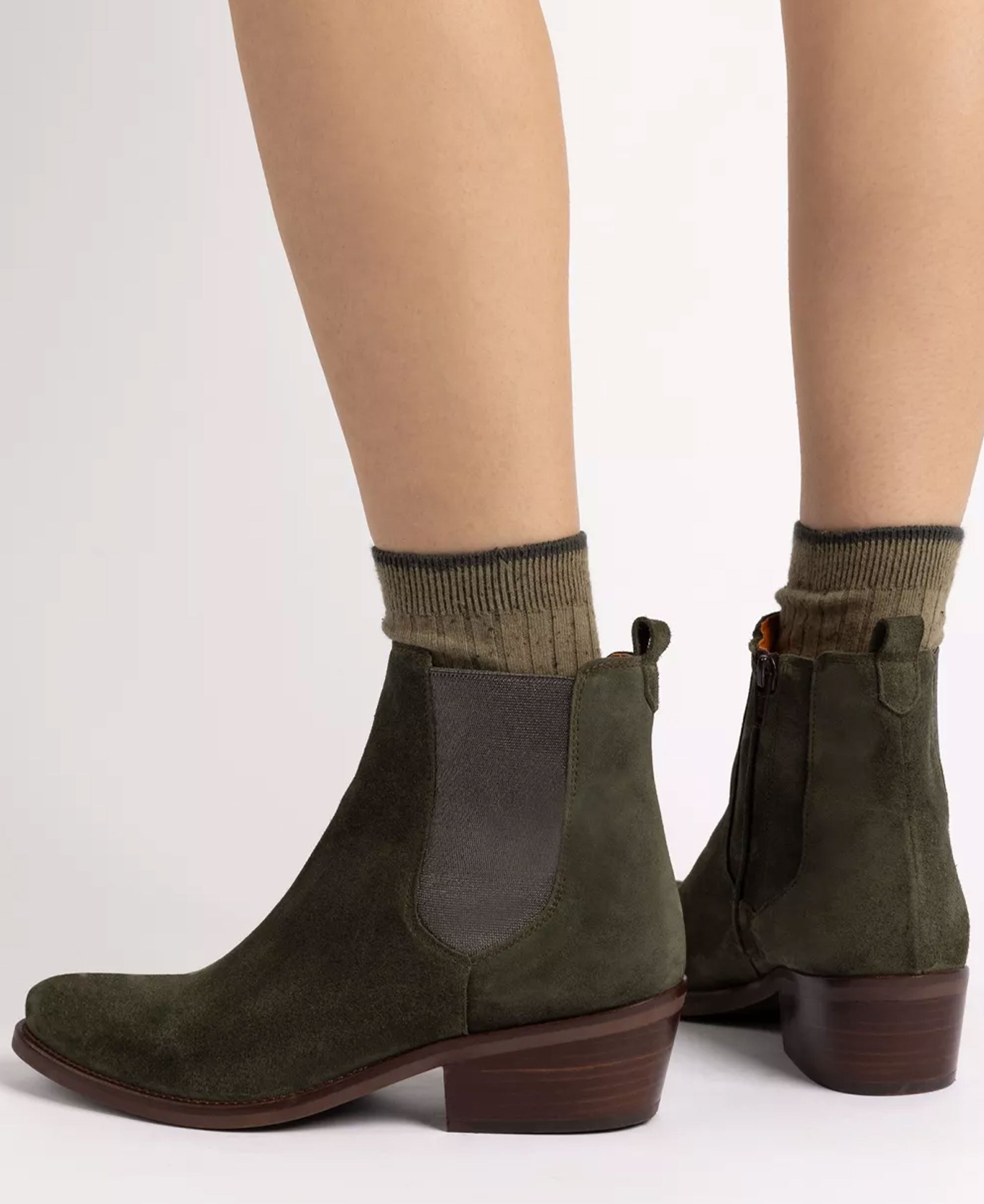 Rove Suede Boot - Khaki/Pewter