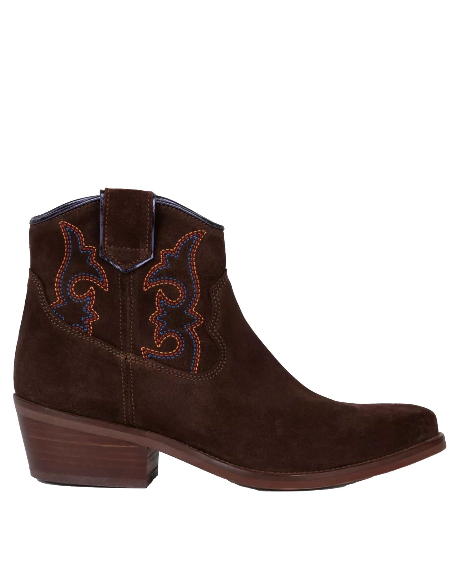 Cassidy Suede Embroidered Boot - Bitter Chocolate
