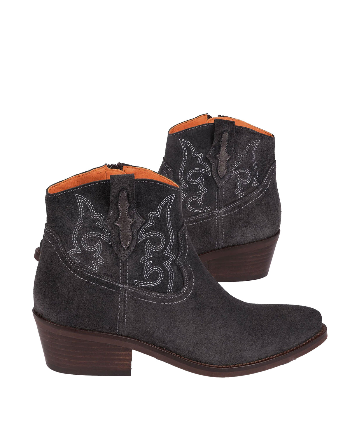Cassidy Suede Embroidered Boot - Slate