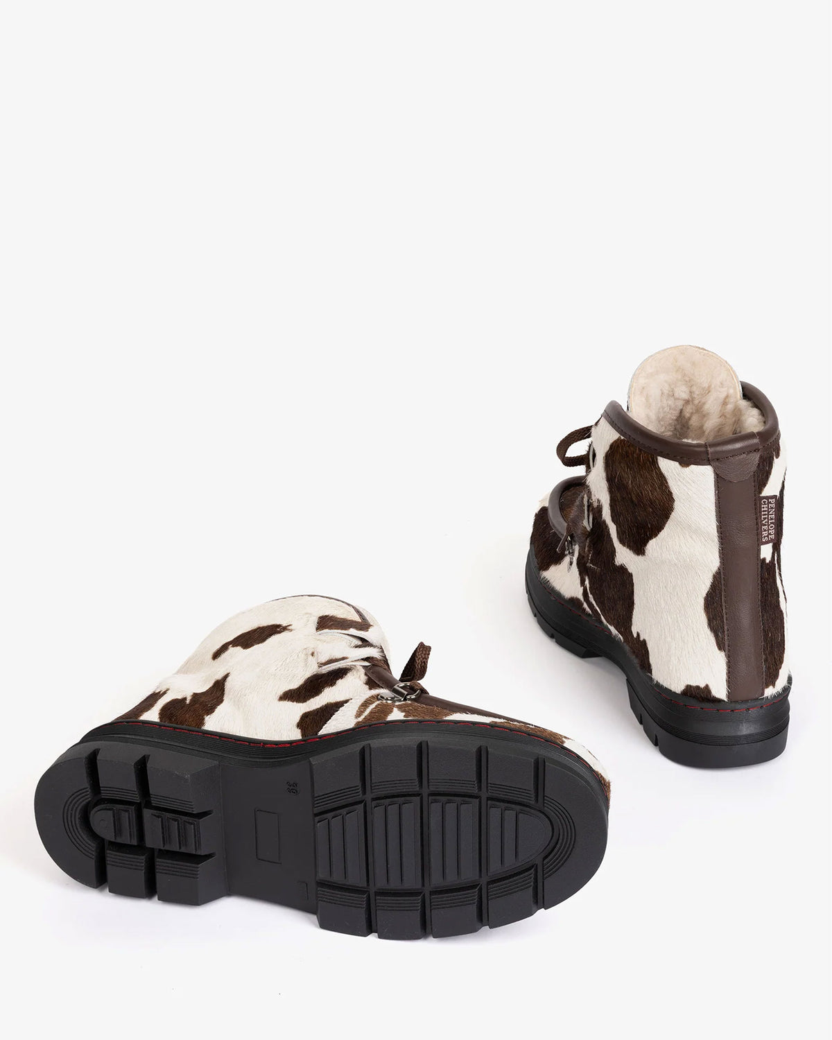 Incredible Friesian Shearling-Lined Boot - Brown/White