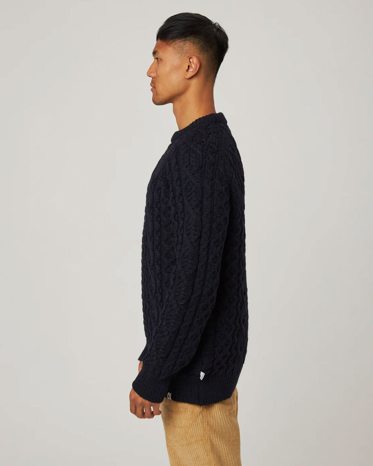 Hudson Aran Jumper - Navy