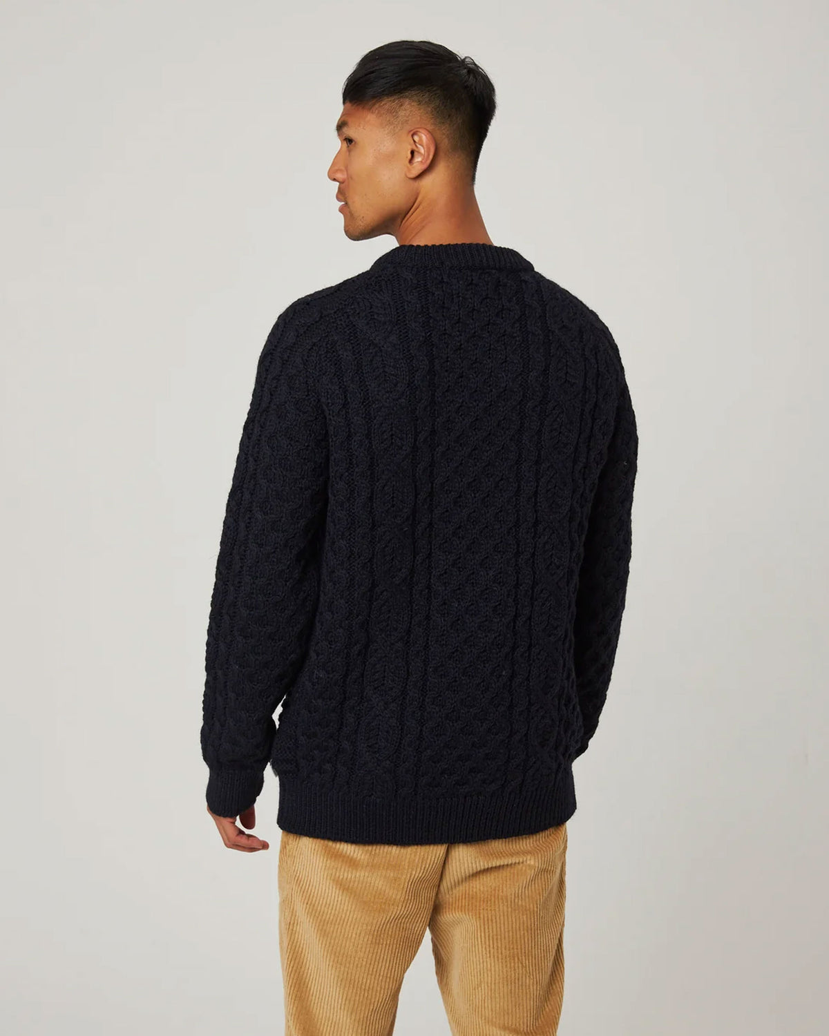 Hudson Aran Jumper - Navy