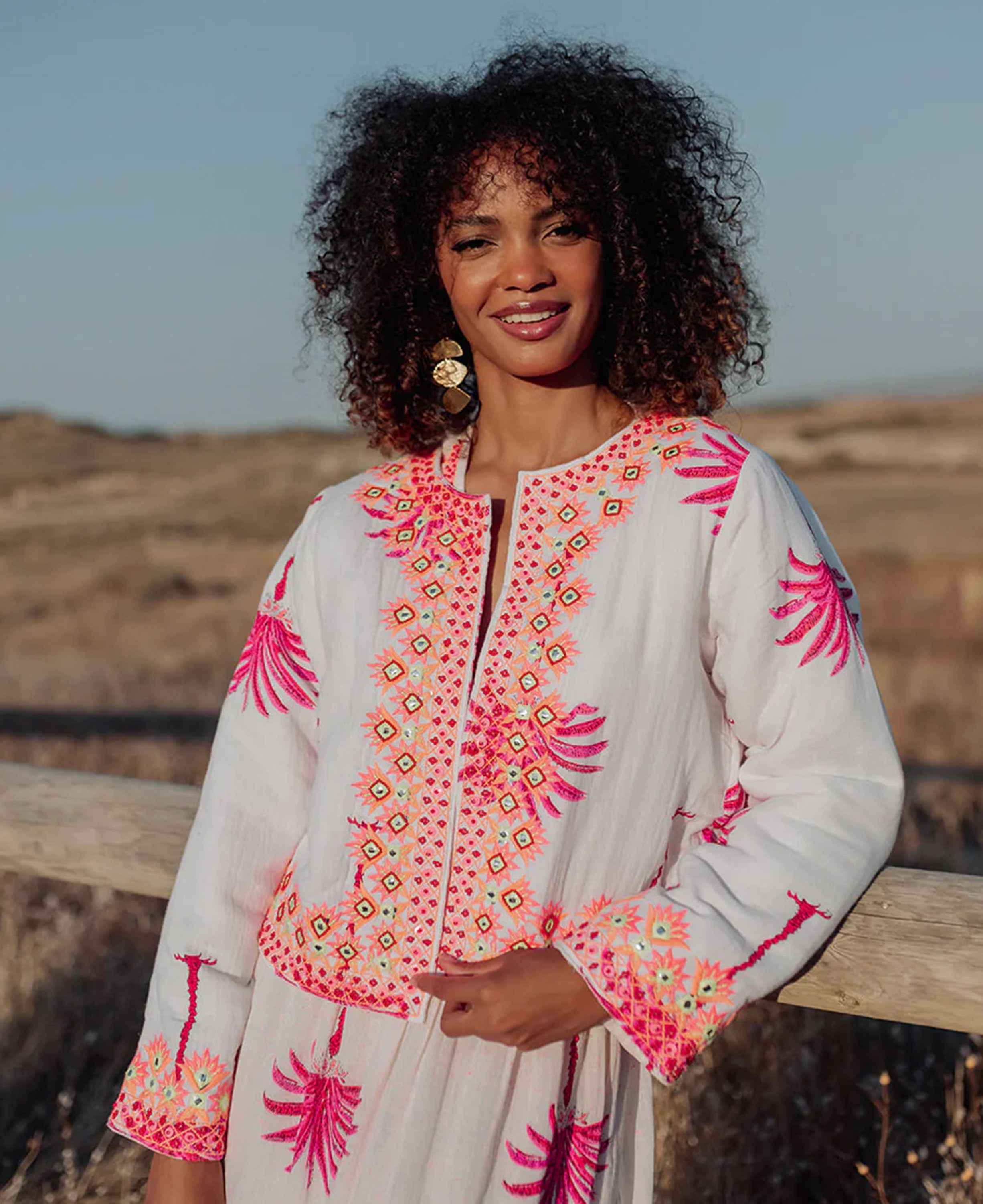 Maldivas Jacket - White Pink