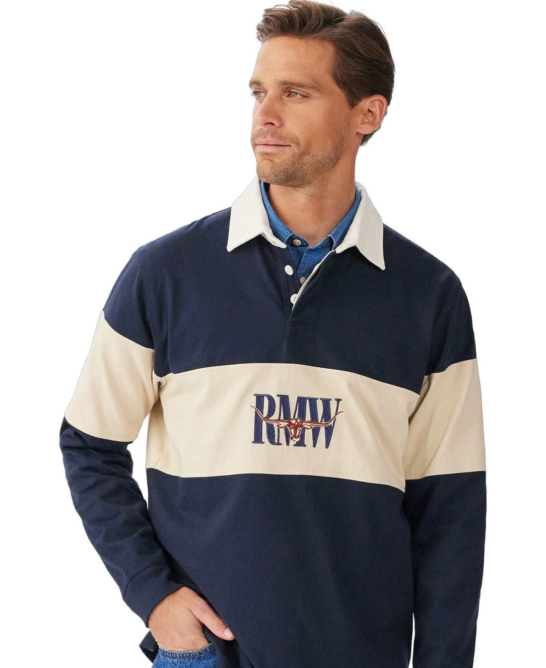 Heritage Rugby - Navy/Sand