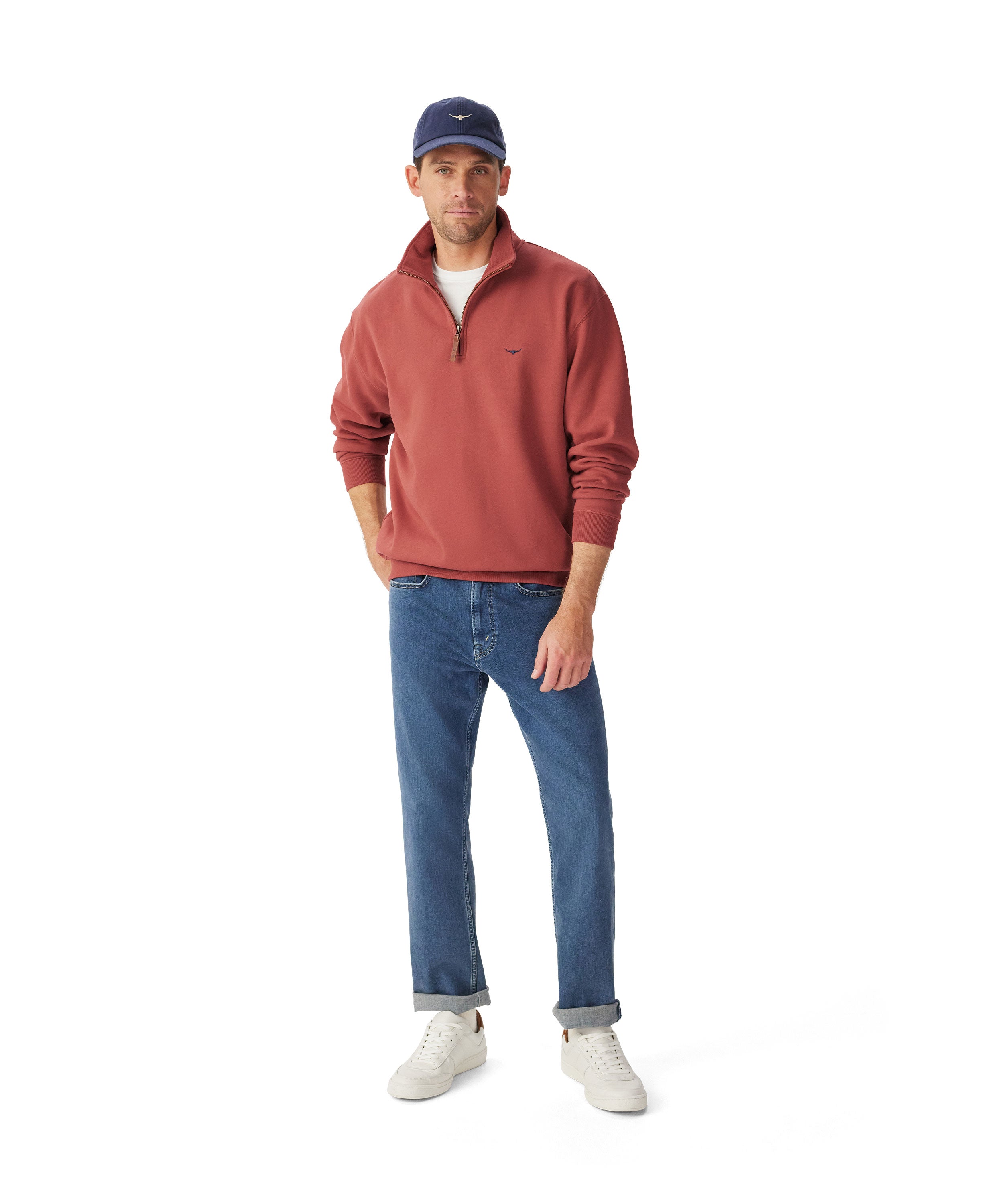 Mulyungarie 1/4 Zip Sweatshirt - Red