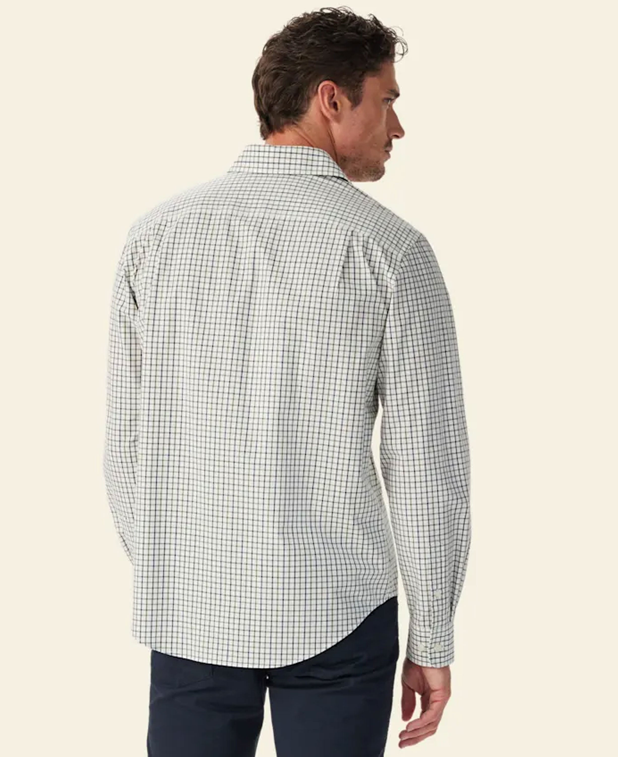 Newland Poplin Check Shirt - Moss