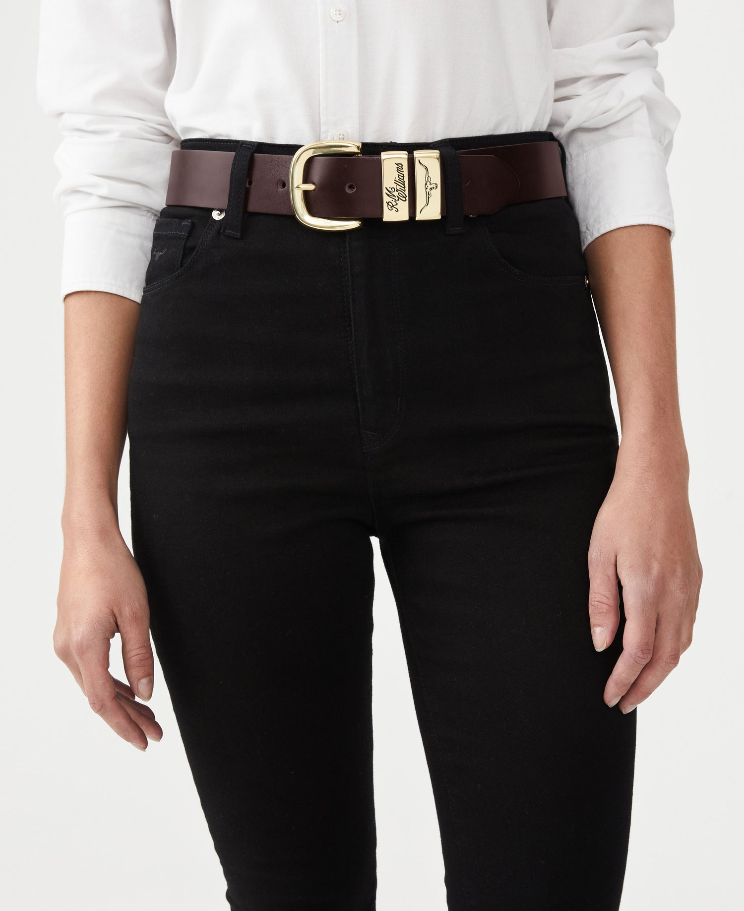 Drover Belt - Chestnut/Brass Buckle