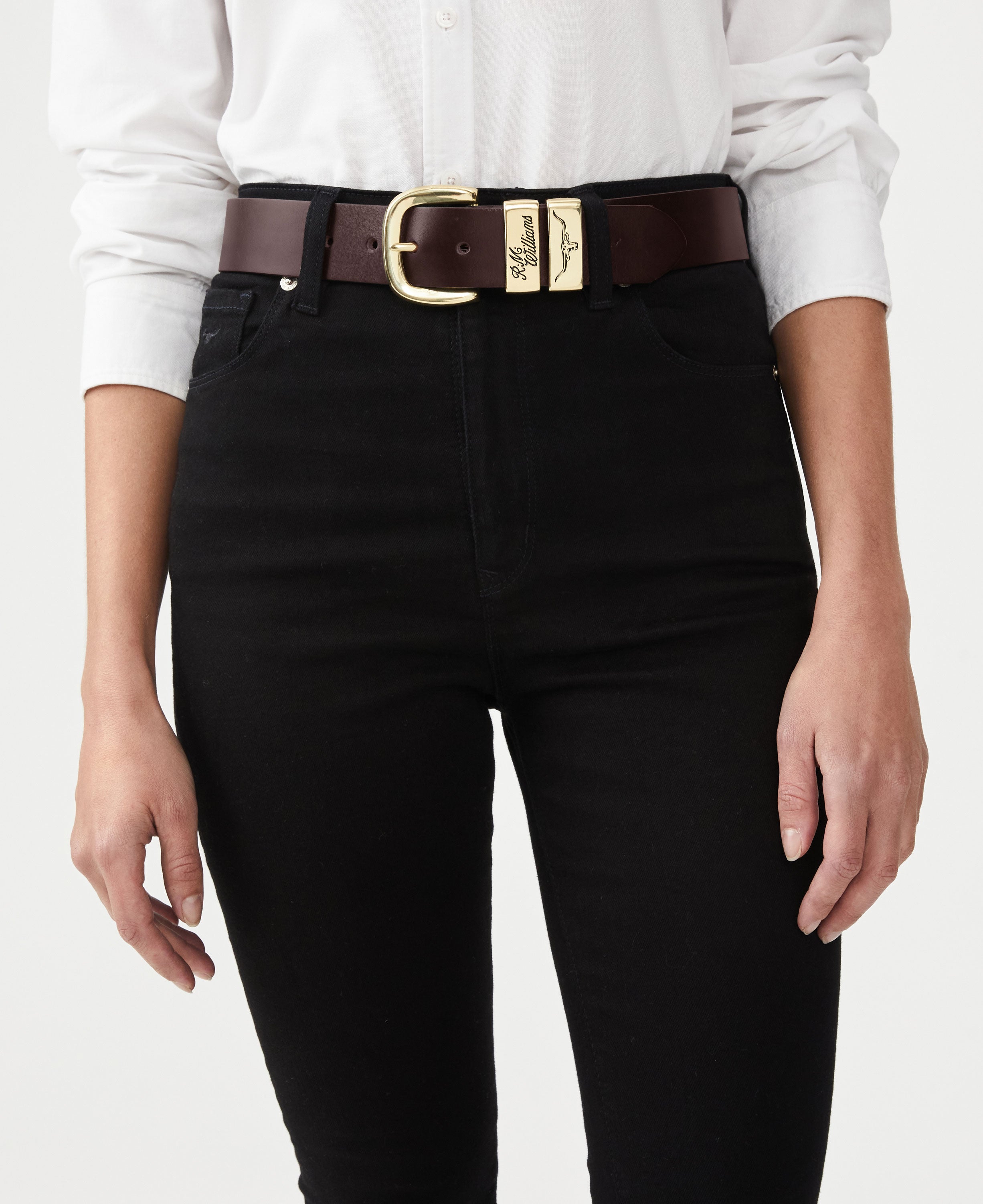 Drover Belt - Chestnut/Brass Buckle