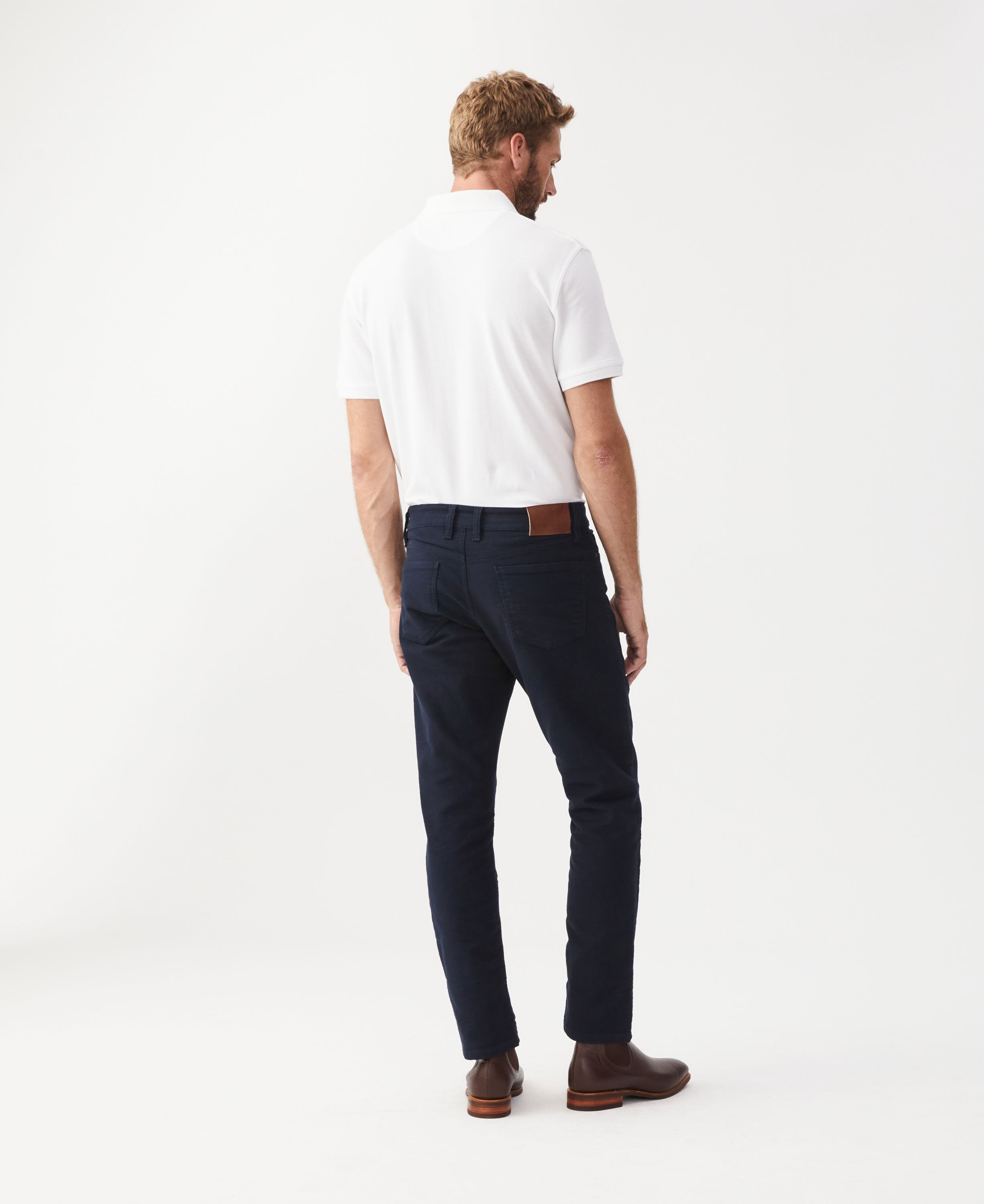 Ramco Stretch Moleskin Jeans - Navy