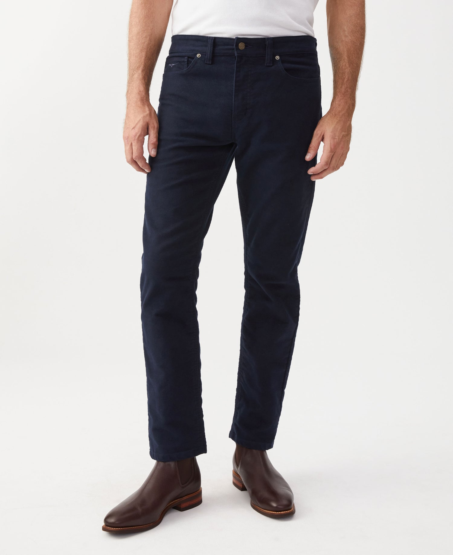 Ramco Stretch Moleskin Jeans - Navy