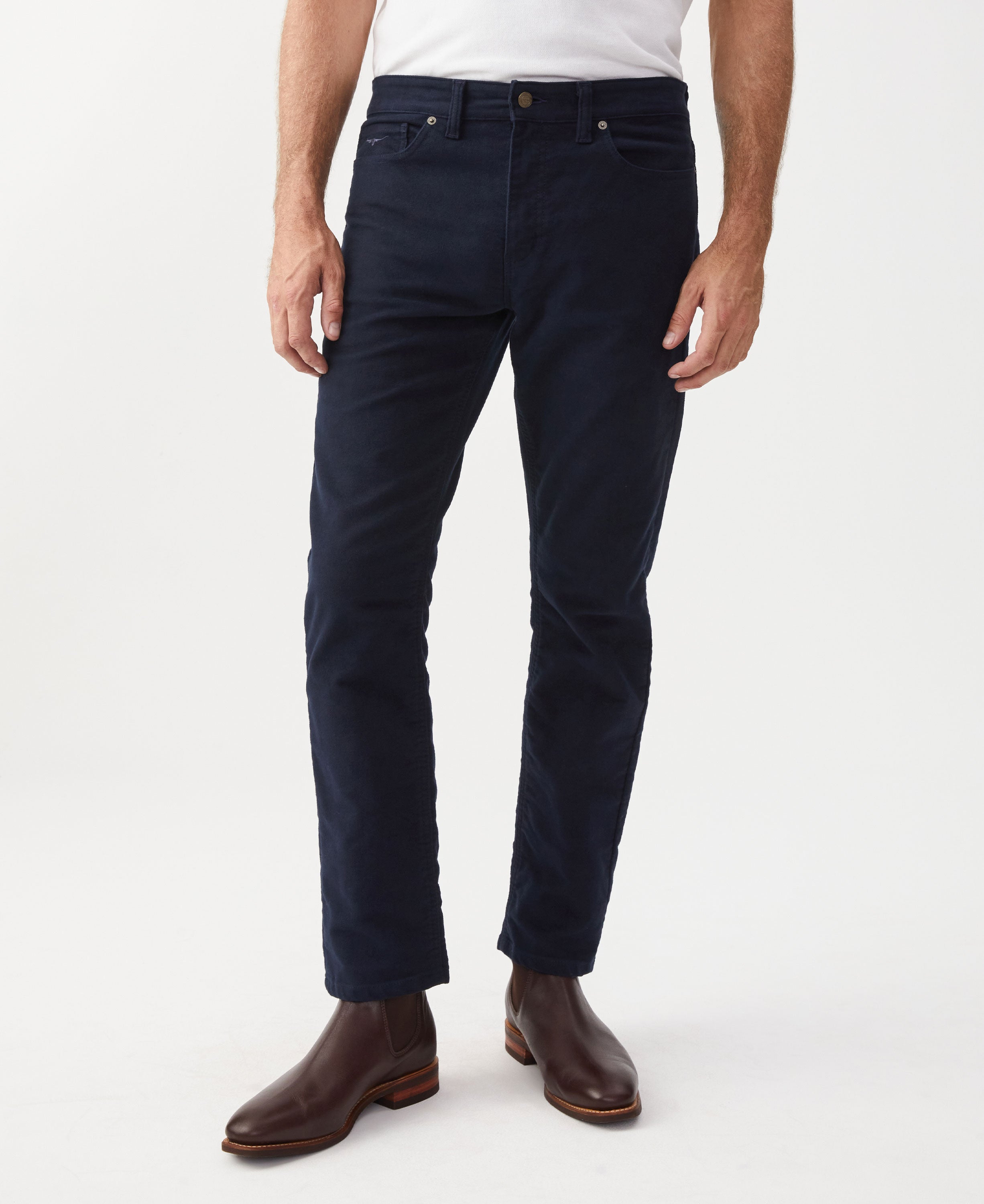 Ramco Stretch Moleskin Jeans - Navy