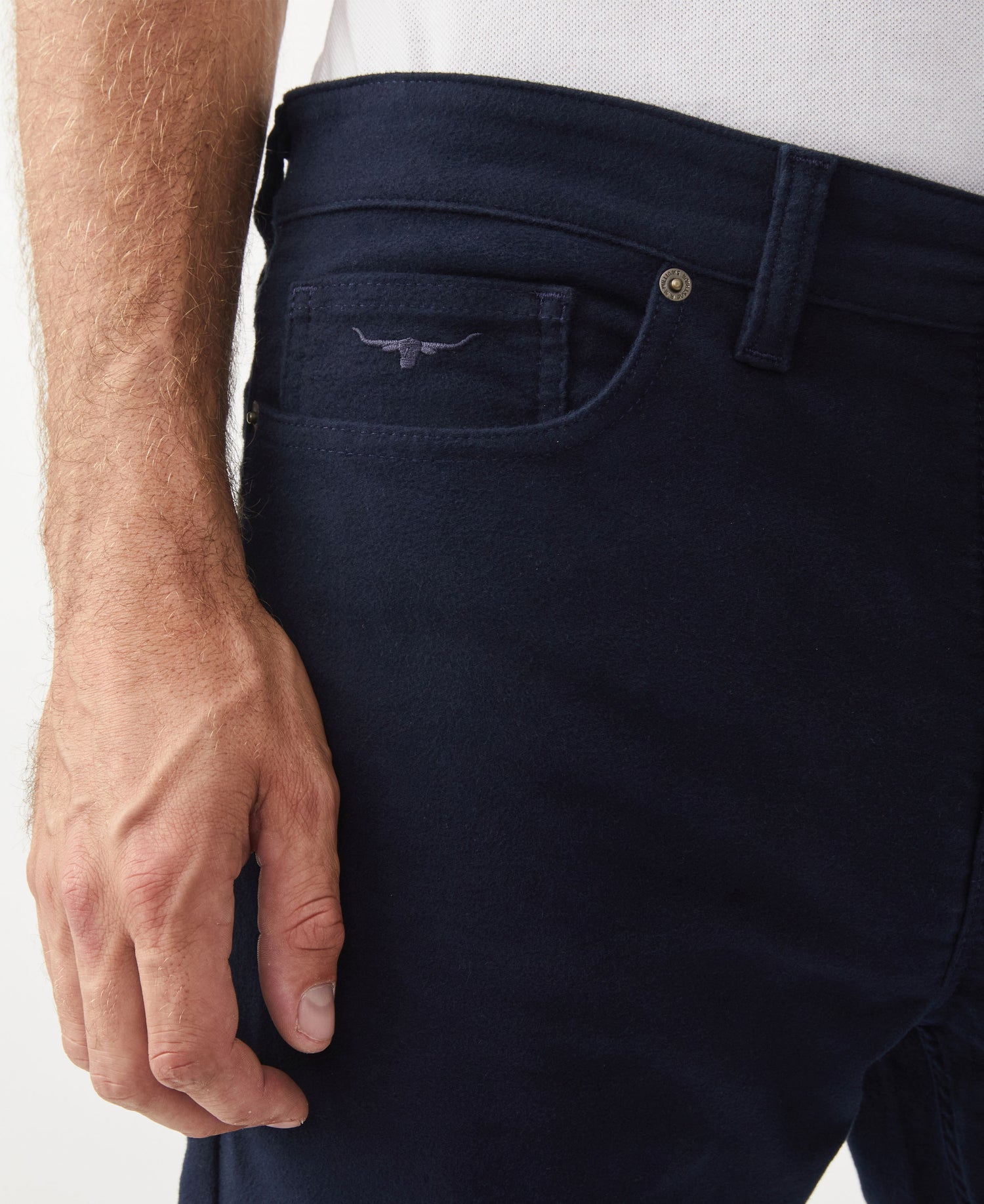 Ramco Stretch Moleskin Jeans - Navy