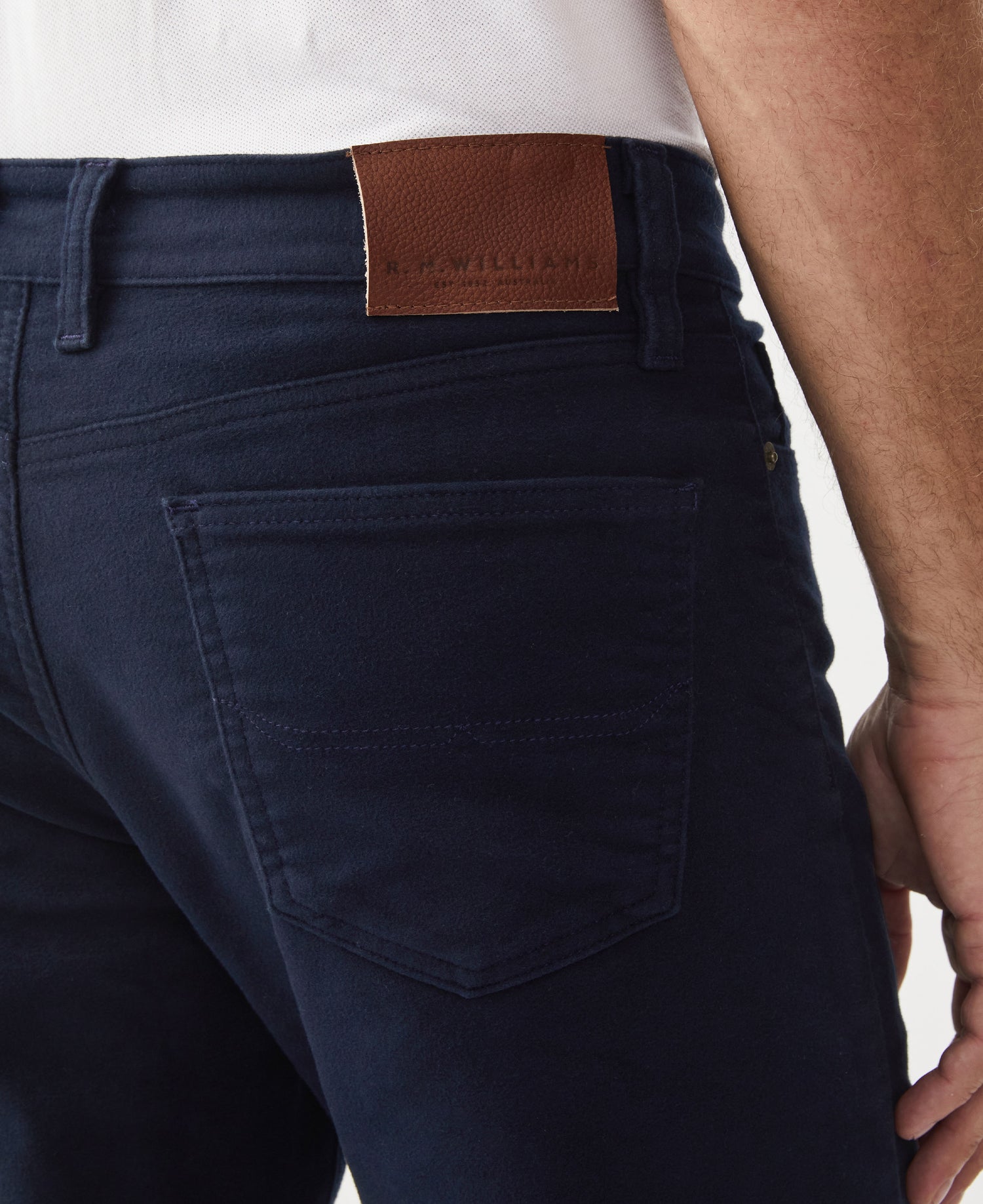 Ramco Stretch Moleskin Jeans - Navy