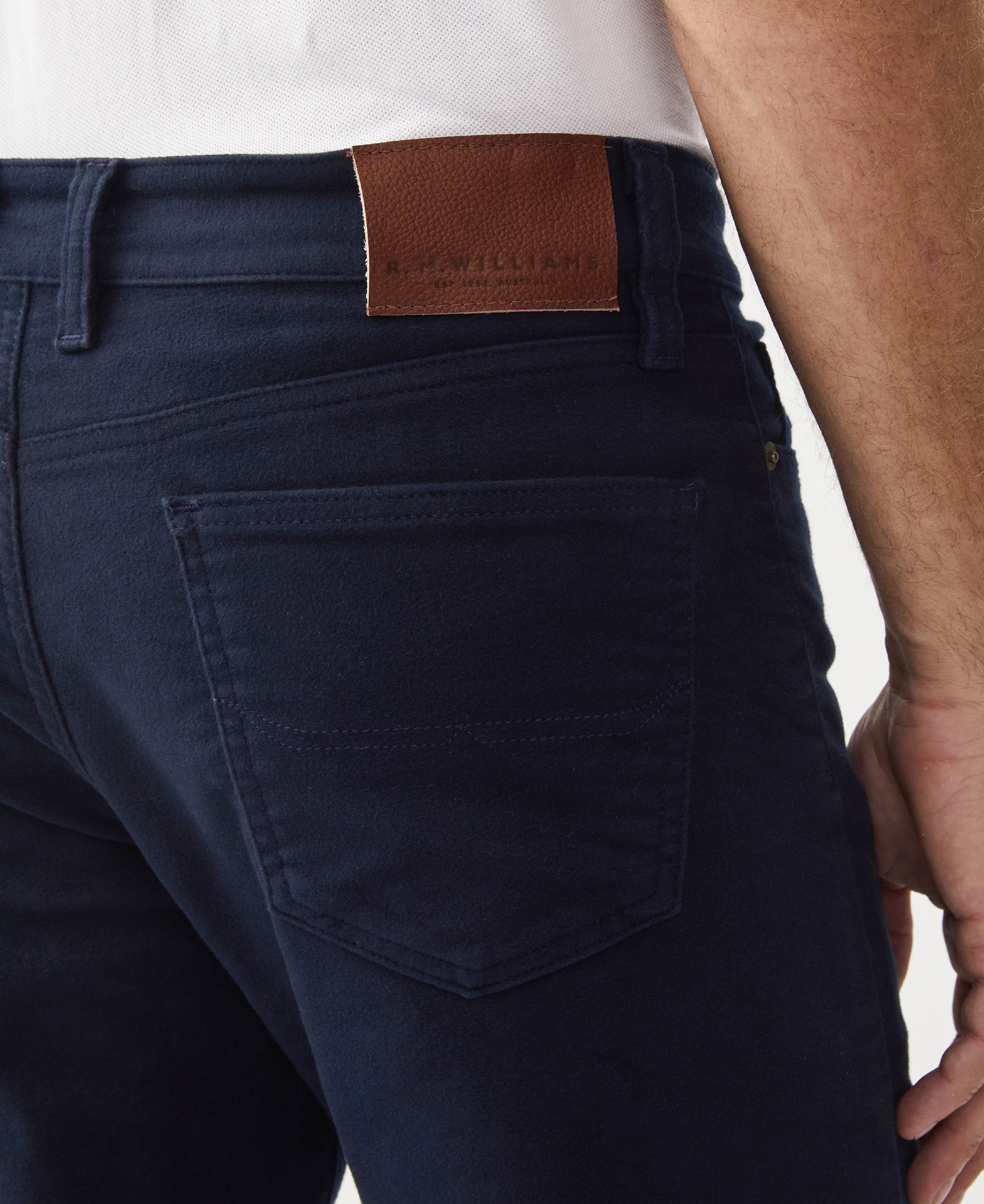 Ramco Stretch Moleskin Jeans - Navy