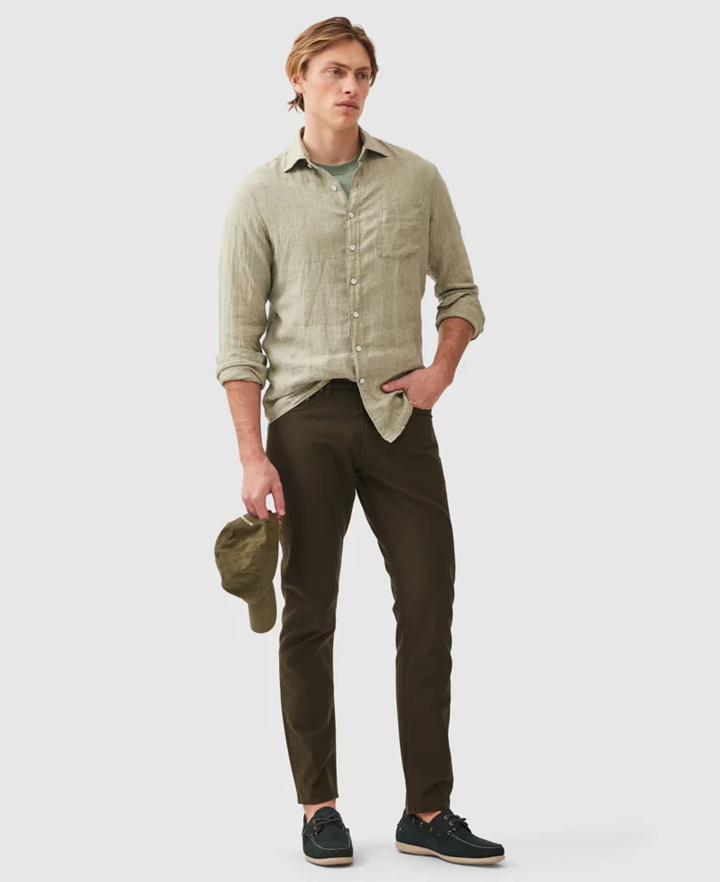 Coromandel Sports Fit Shirt - Sage Grey