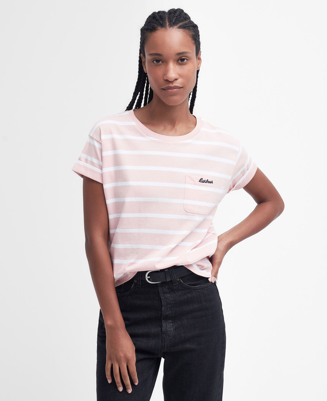 Otterburn Stripe T-Shirt - Shell Pink