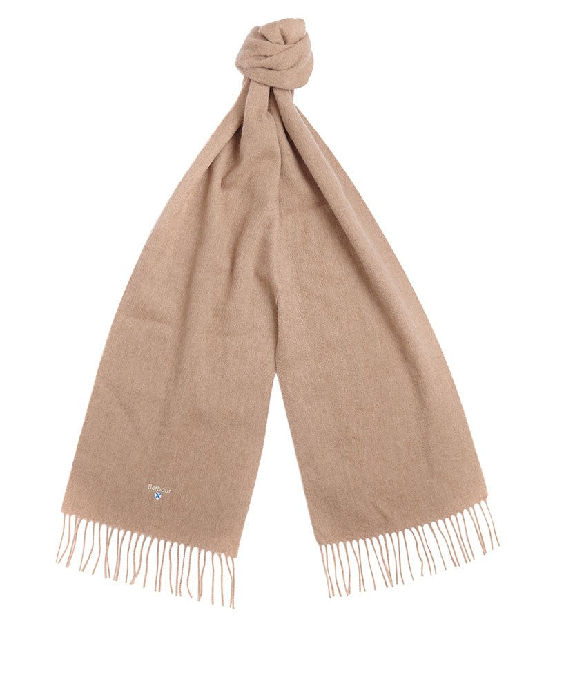 Landmark | Barbour Plain Lambswool Scarf in Light Brown