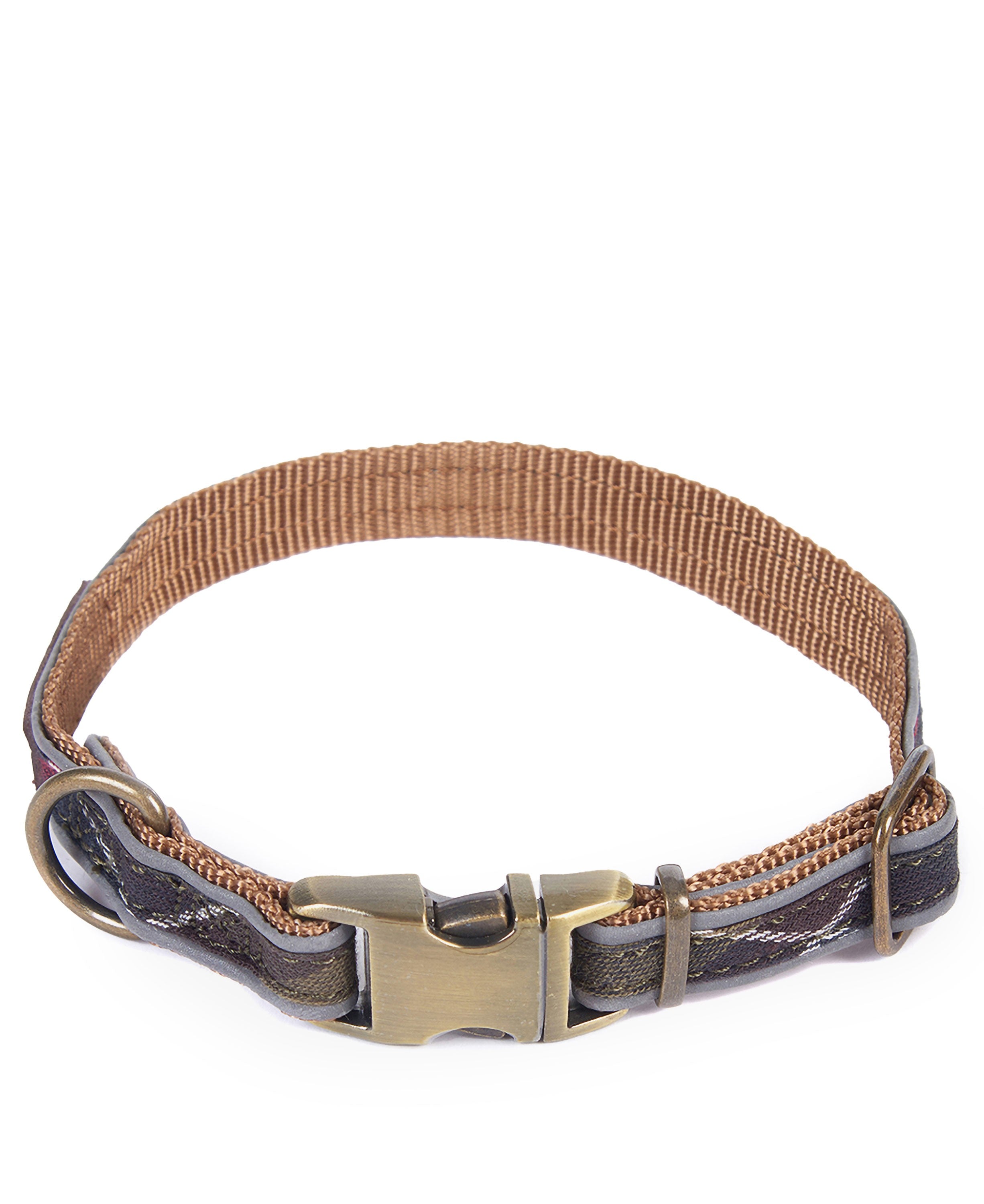 Landmark Barbour Accessories Reflective Tartan Dog Collar in Classic Tartan