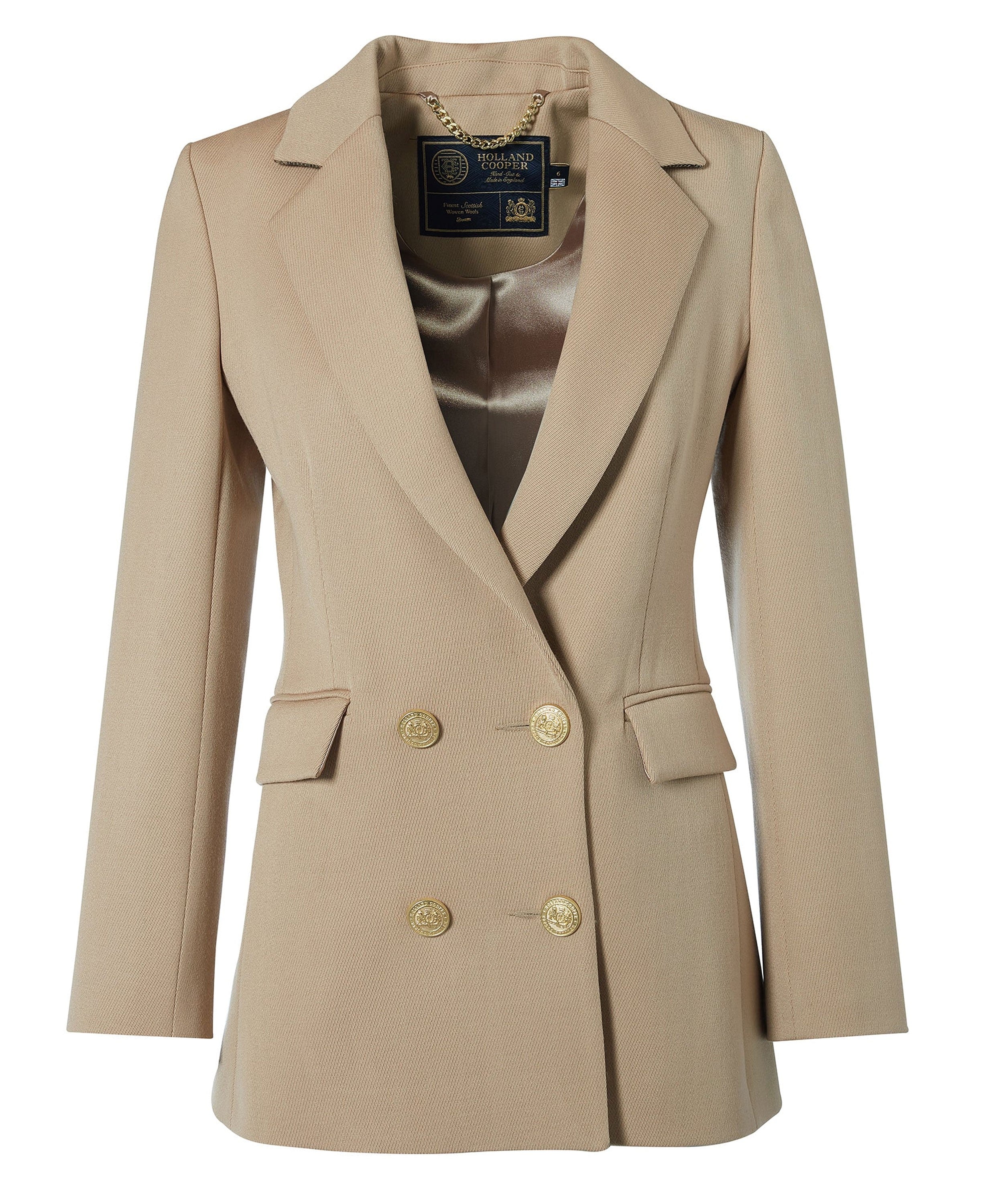 Double-breasted Twill Blazer ベージュ SANDRO Double-breasted twill blazer | THE OUTNET