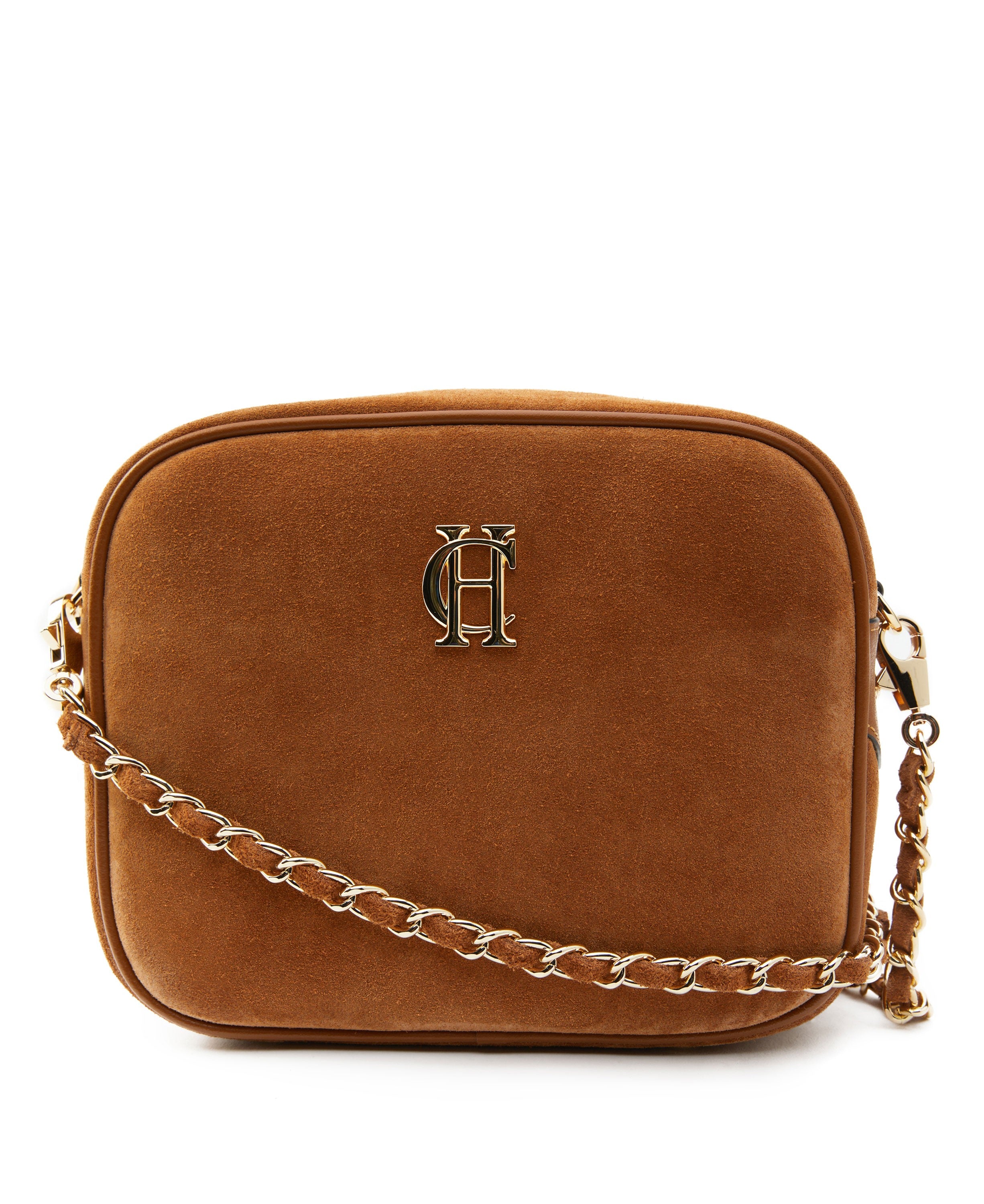 Landmark Holland Cooper Soho Camera Bag in Tan Suede