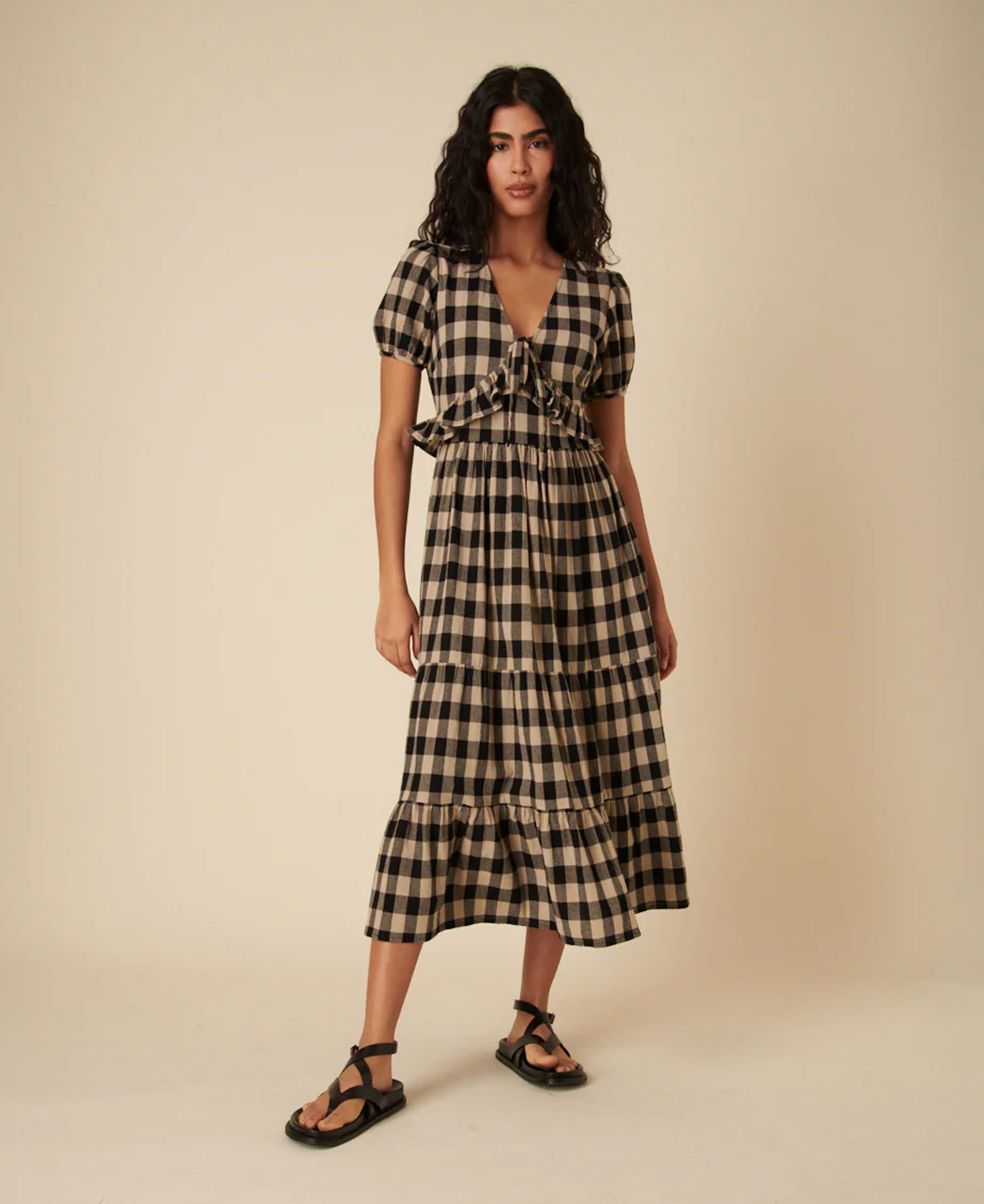 Landmark | Nobody's Child Katie Midi Dress Large Gingham in