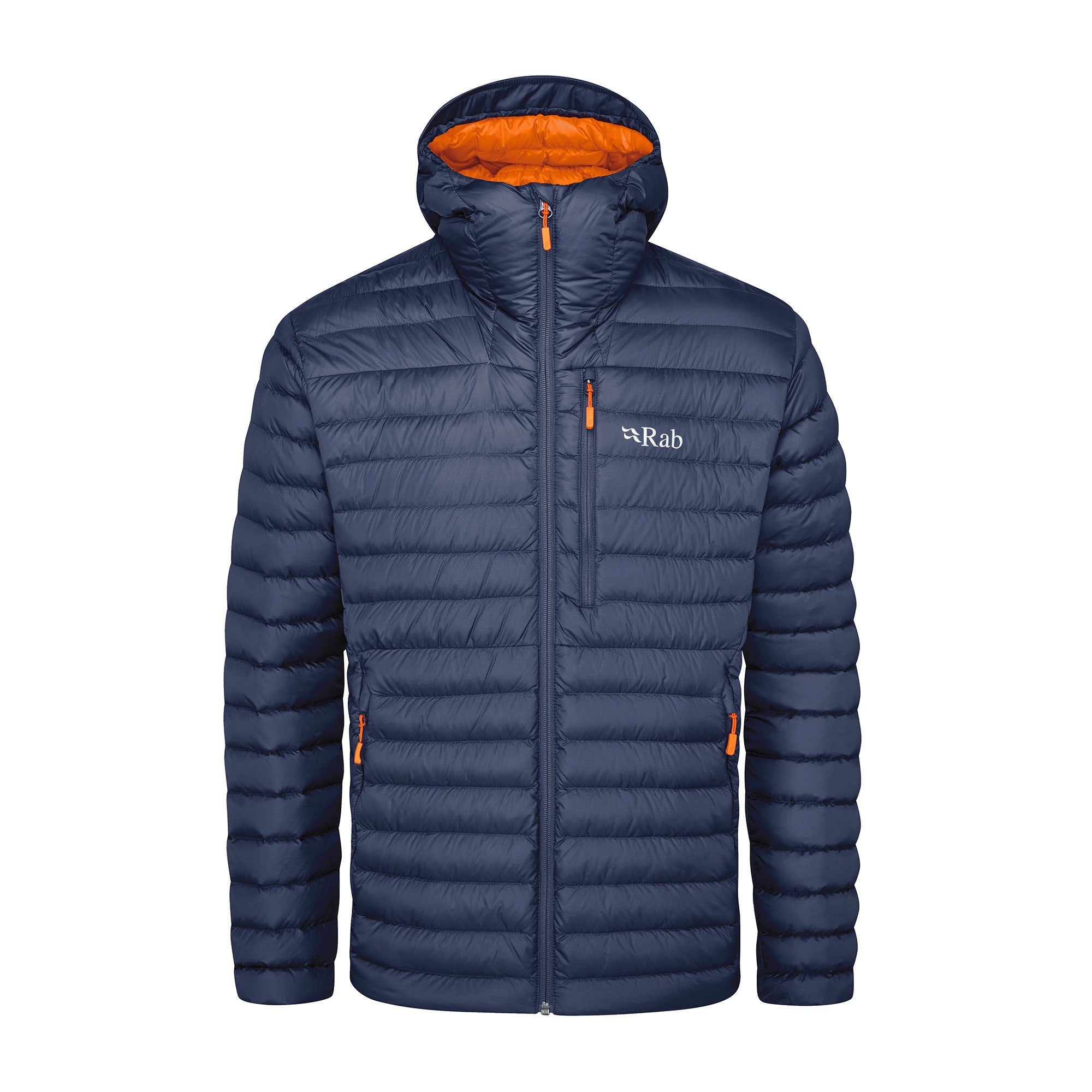 Landmark Rab Microlight Alpine Jacket in Deep Ink Marmalade