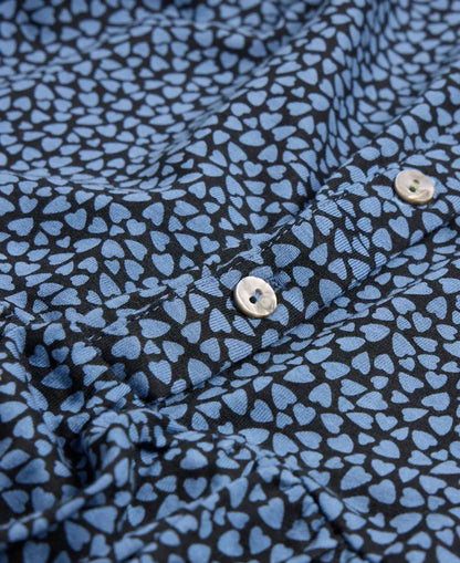 Everly Shirt Dress - Blue Print