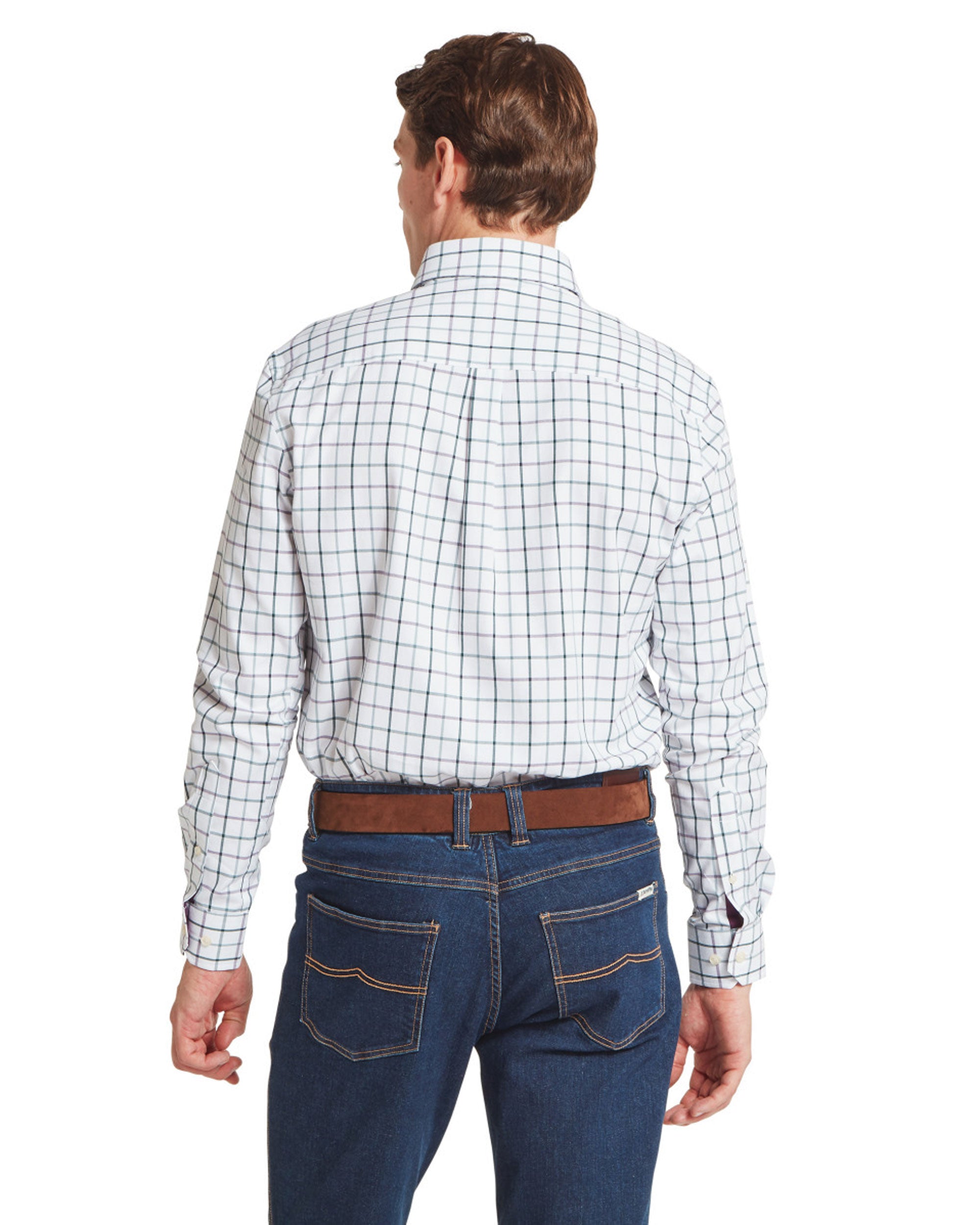 Baconsthorpe Tailored Shirt - Deep Purple Check