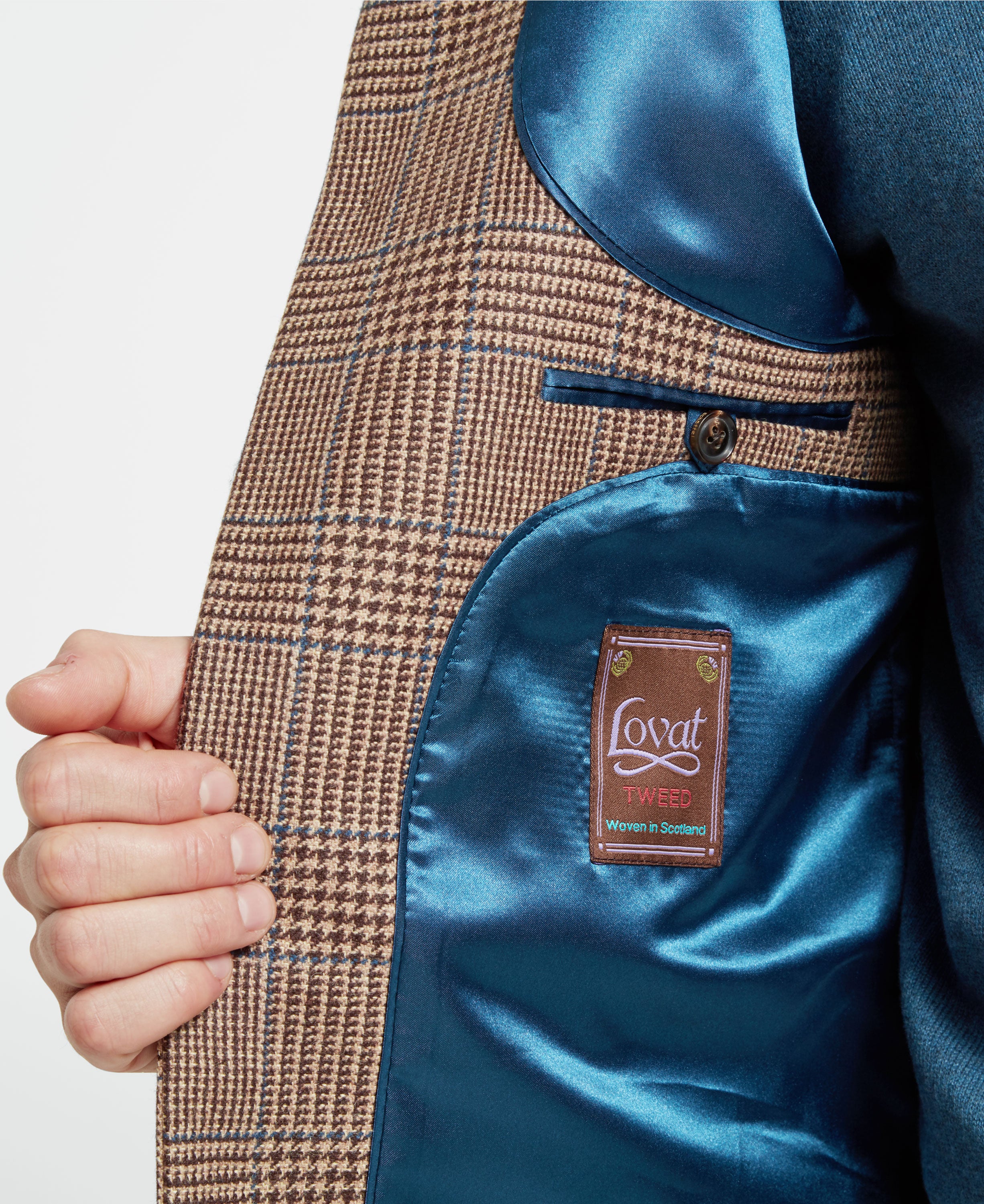 Berwick Nehru Tweed Waistcoat - Hawick Tweed 6803