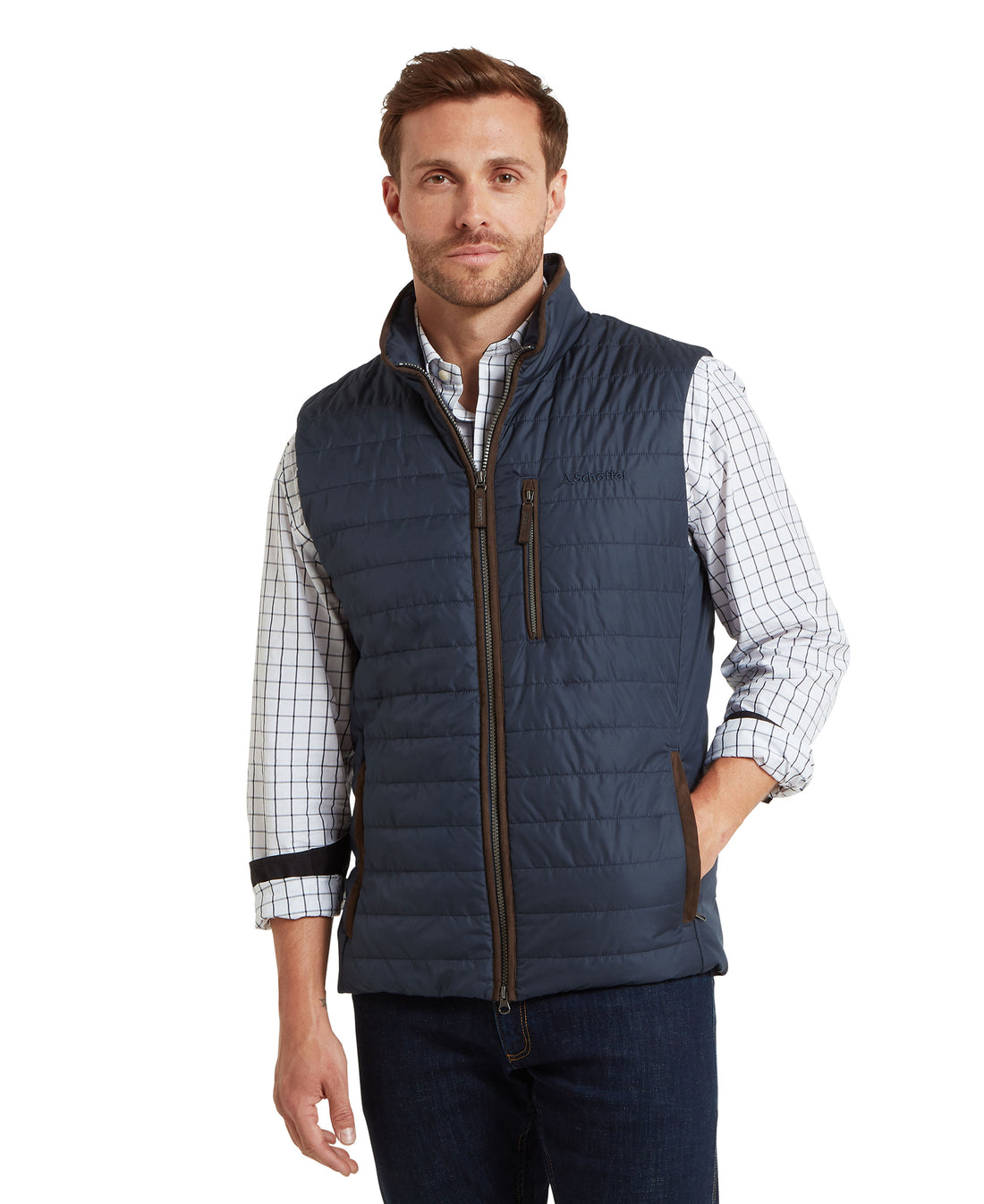Brora Quilted Gilet - Navy