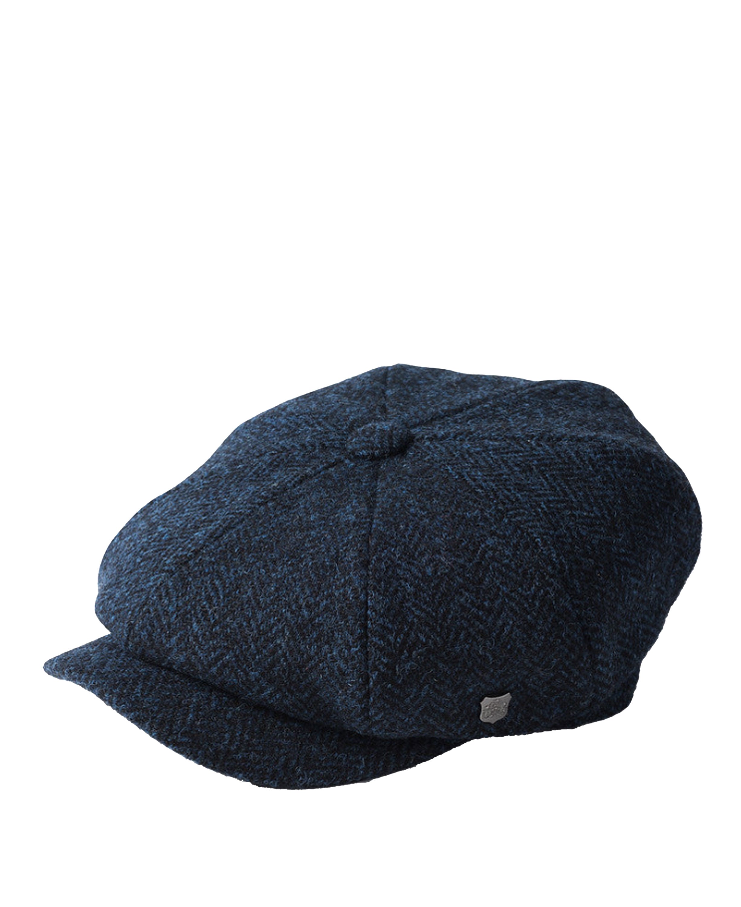 Carloway Harris Tweed Cap - Navy