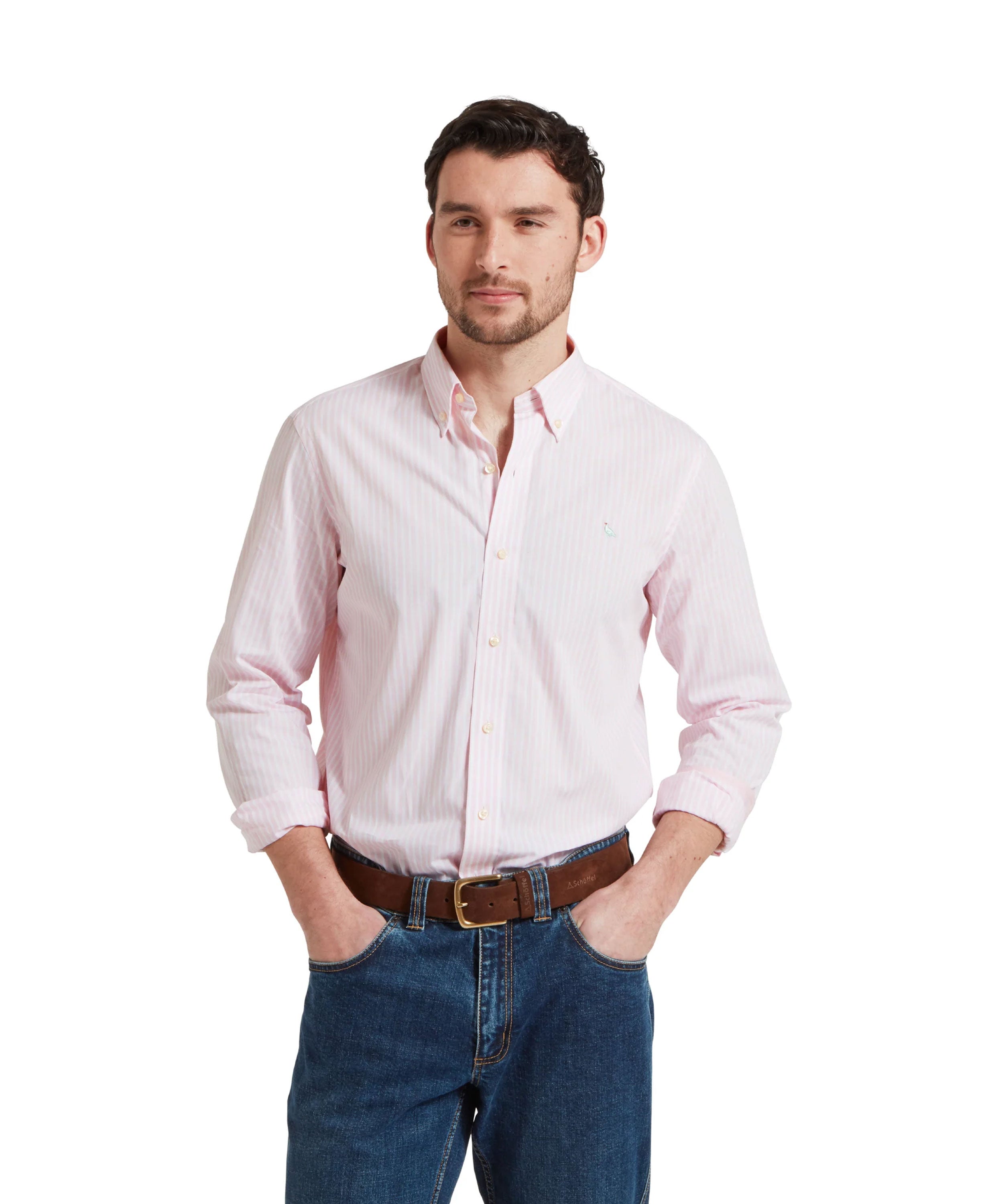 Holme Striped Shirt - Mauve Blush