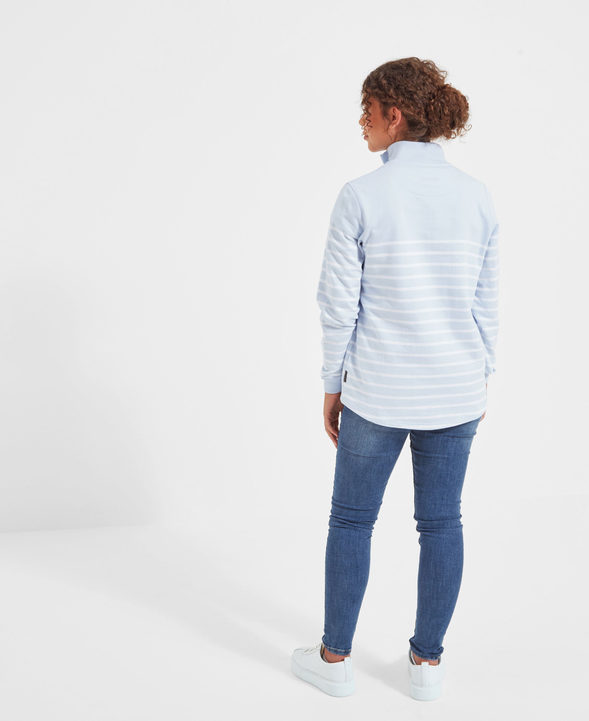 Hope Cove Sweatshirt - Pale Blue Stripe