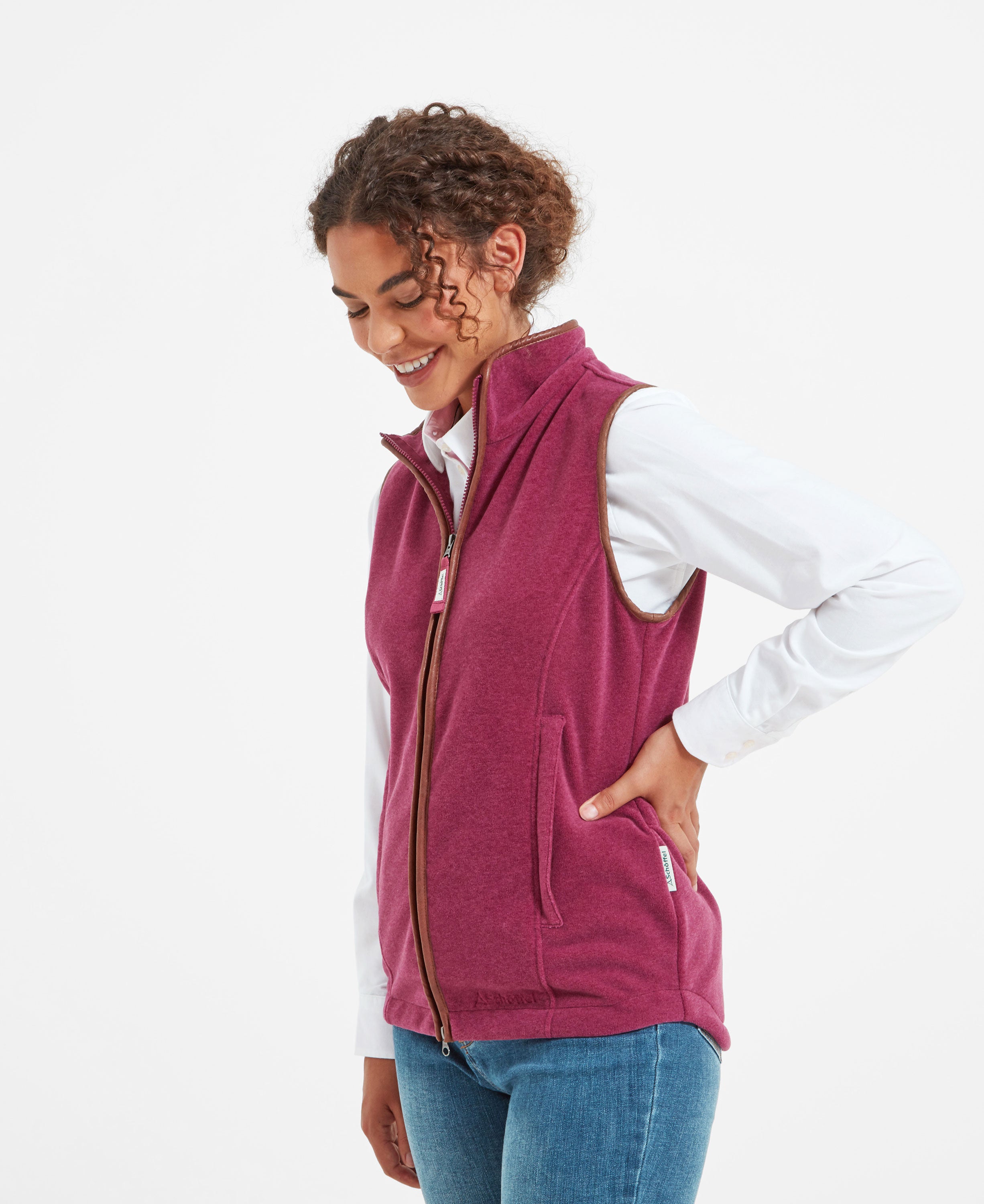 Lyndon Fleece Gilet - Mulberry