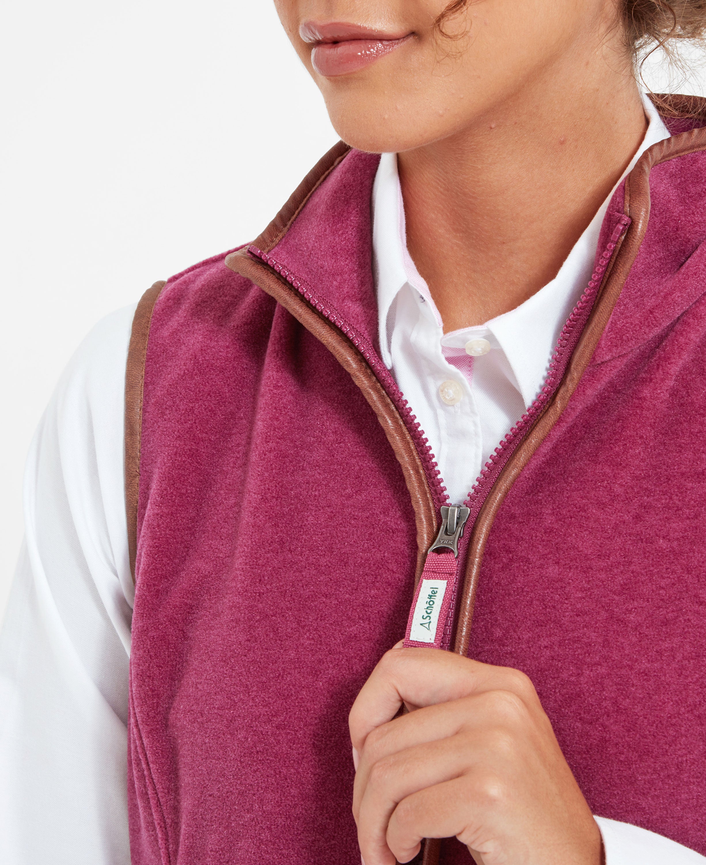 Lyndon Fleece Gilet - Mulberry