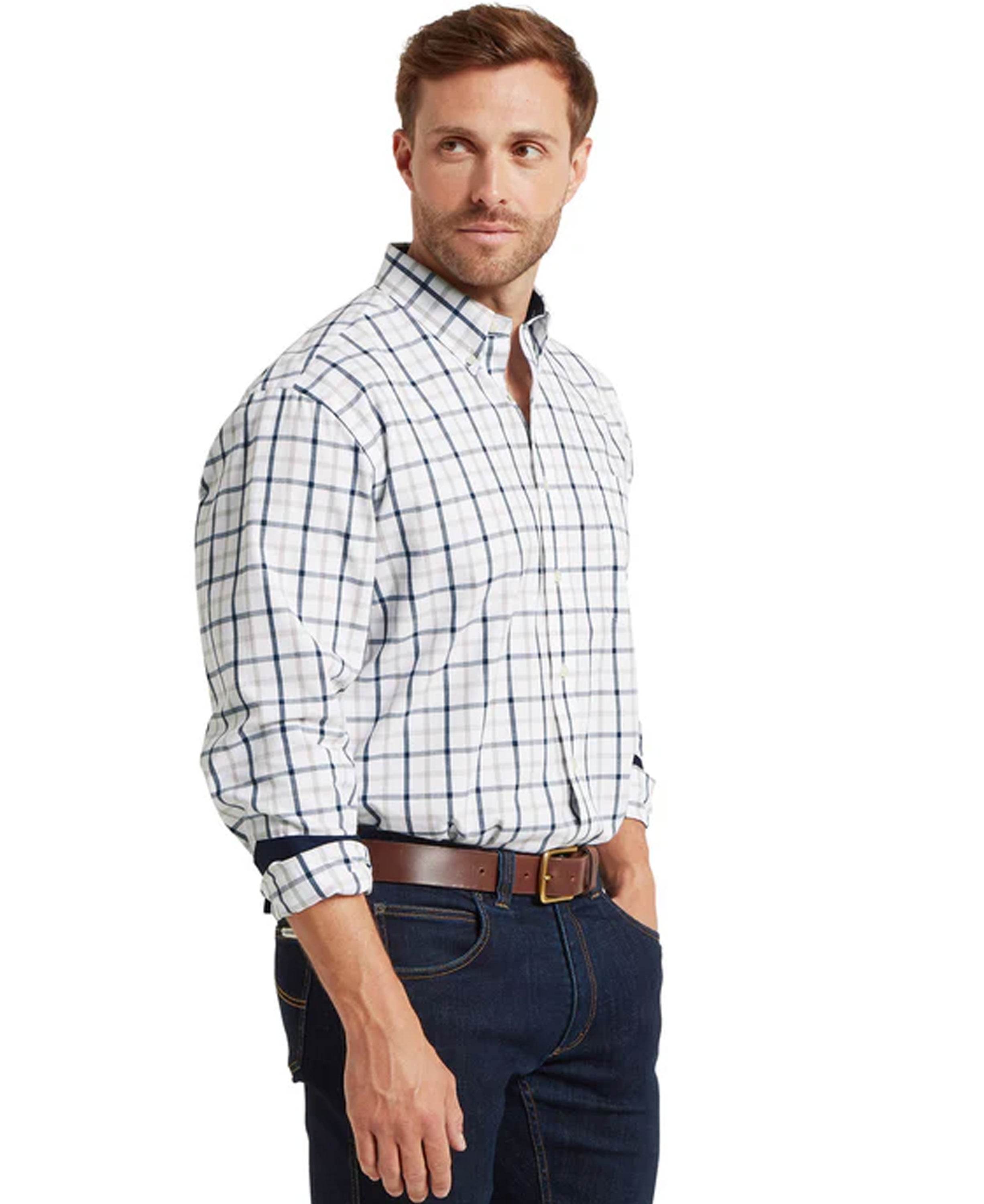Brancaster Classic Shirt - Oxford Navy Check