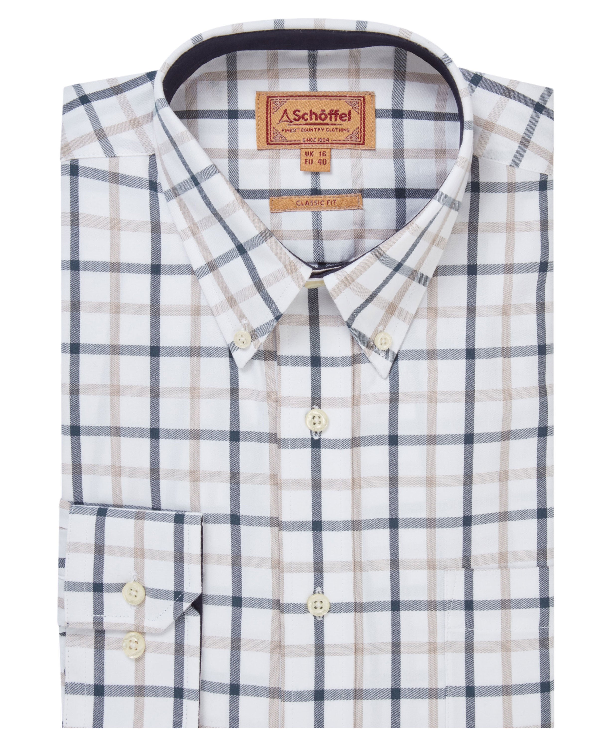 Brancaster Classic Shirt - Oxford Navy Check