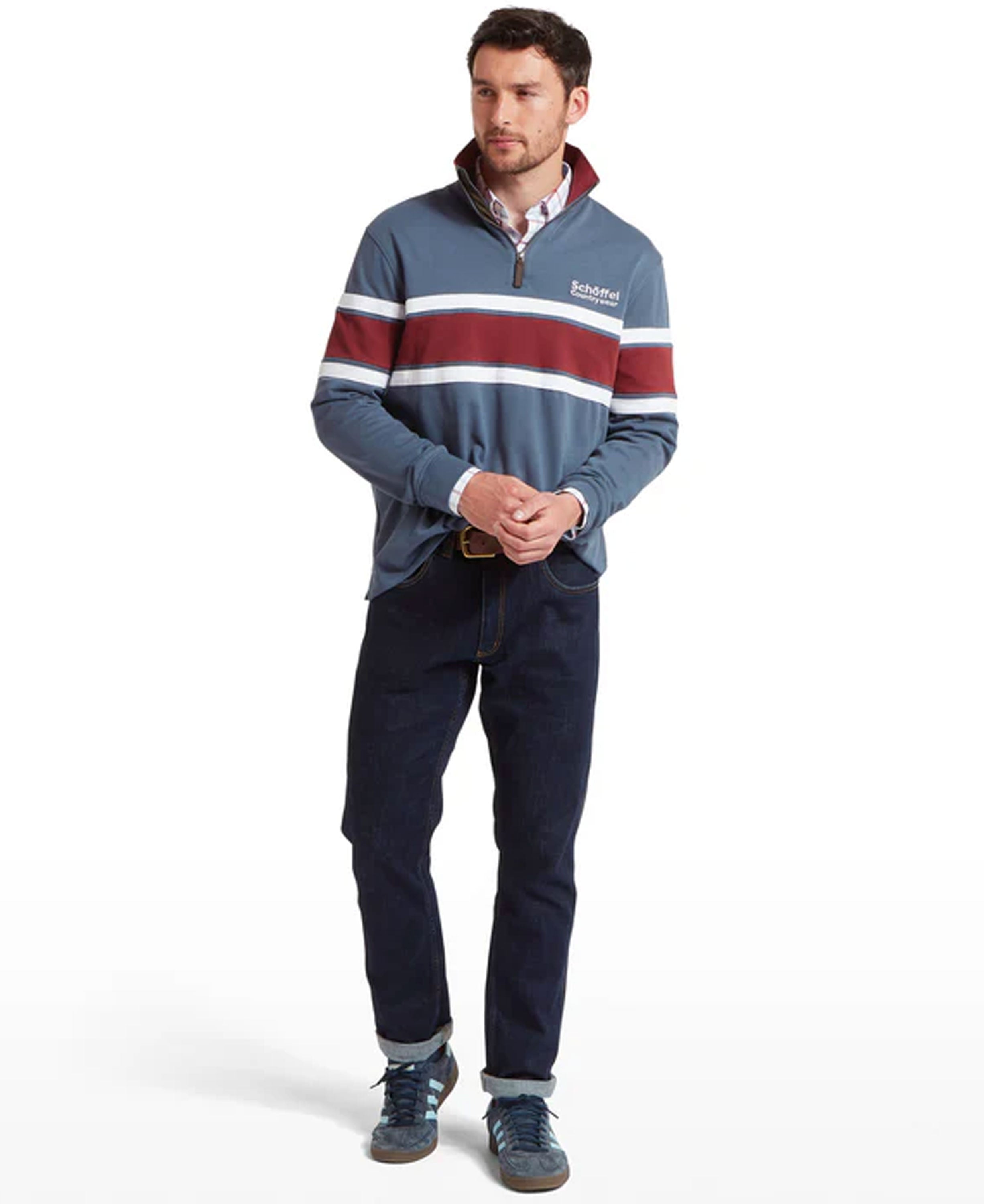 Exmouth Heritage 1/4 Zip - Oxford Navy