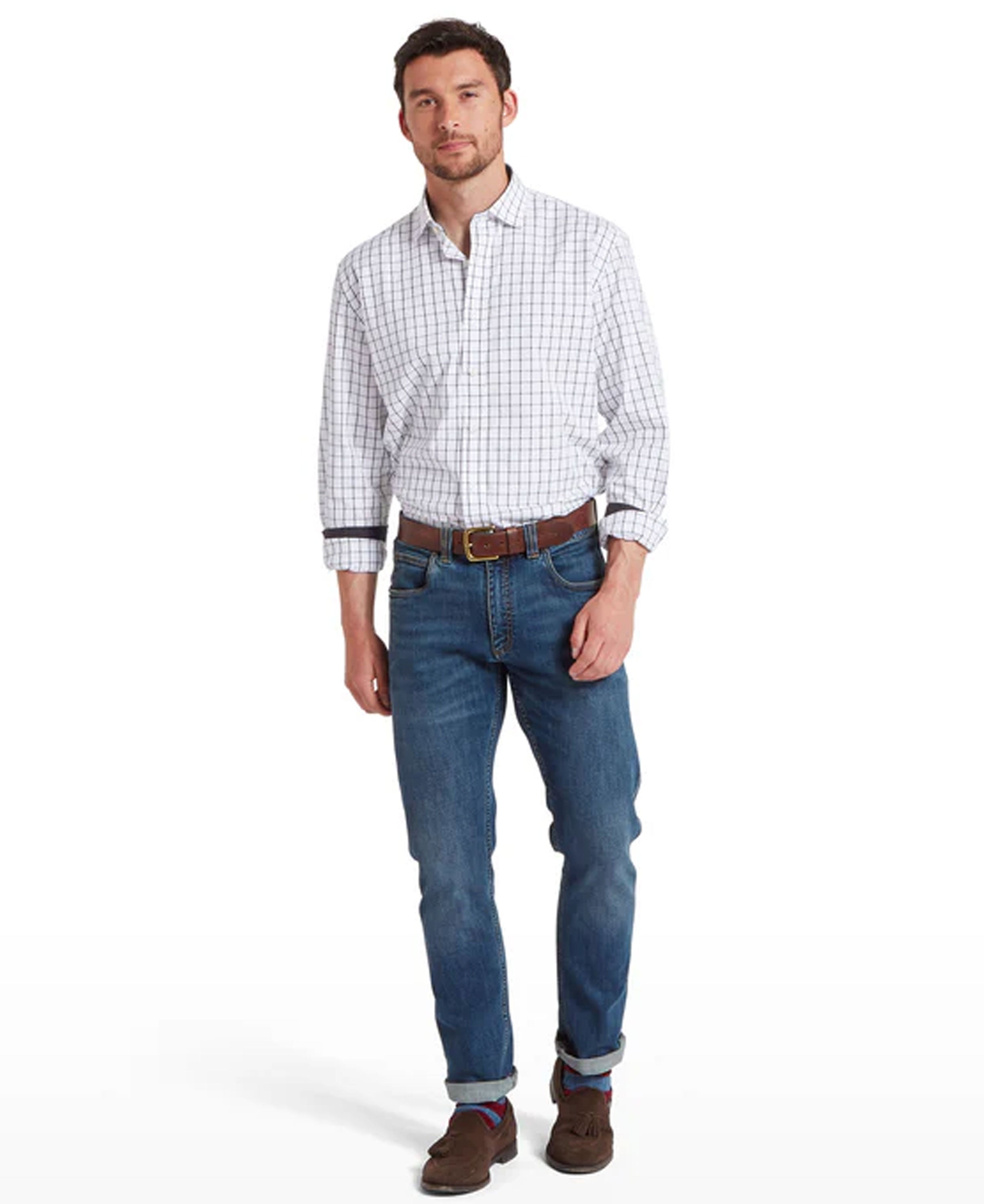 Halesworth Tailored Shirt - Blue Check