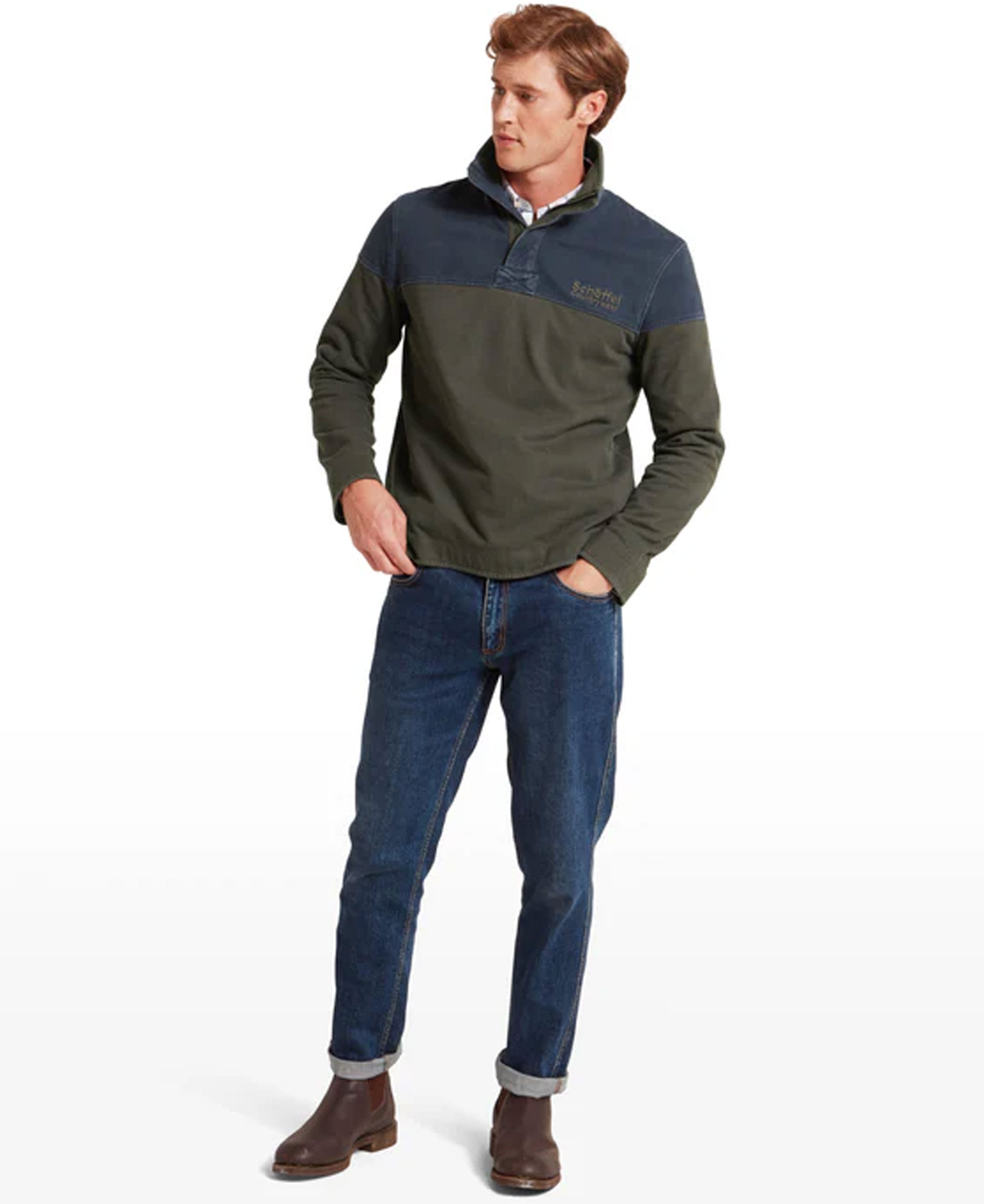 Helford Heritage Sweatshirt - Peat Green