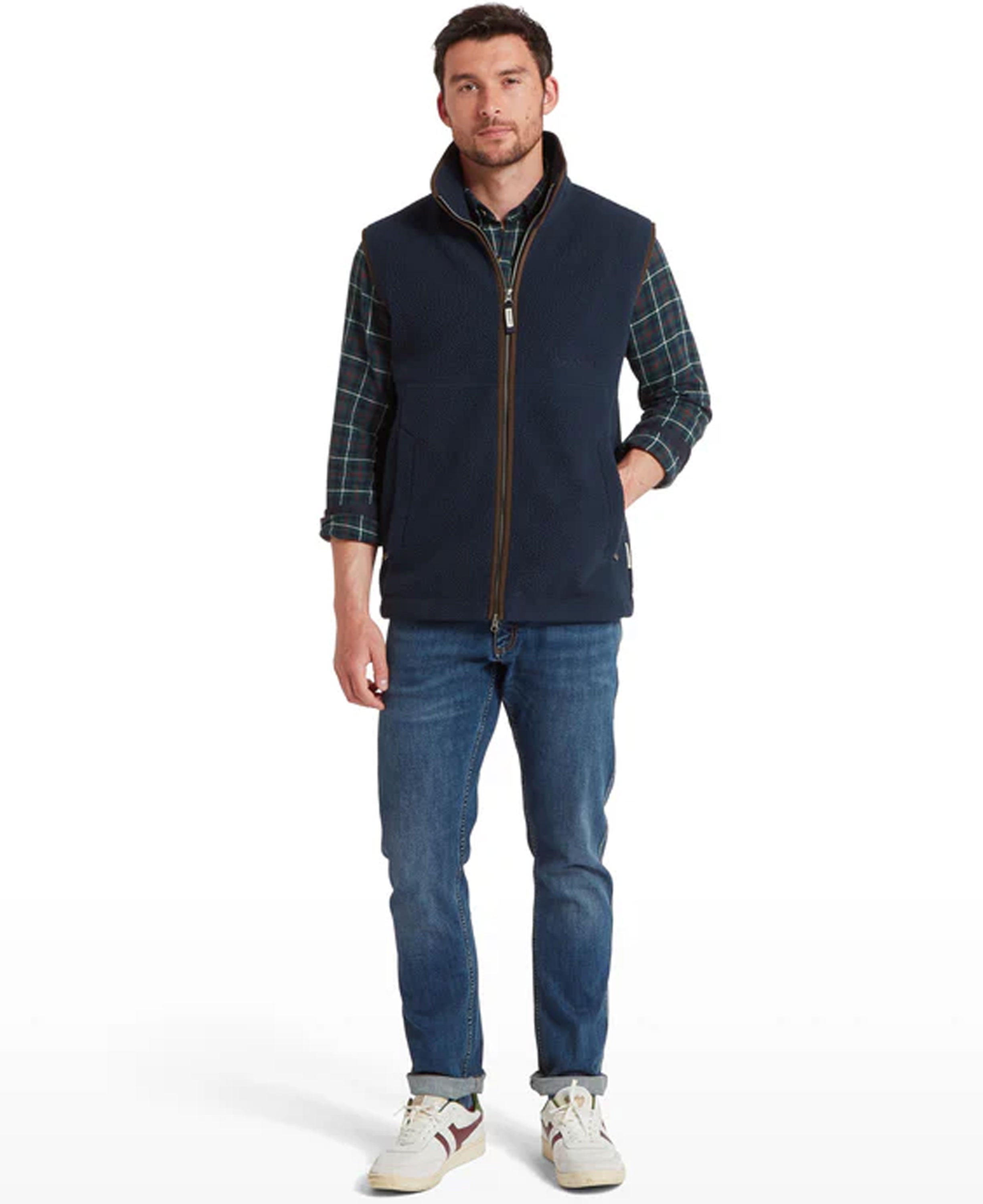 Oakham Retro Fleece Gilet - True Navy
