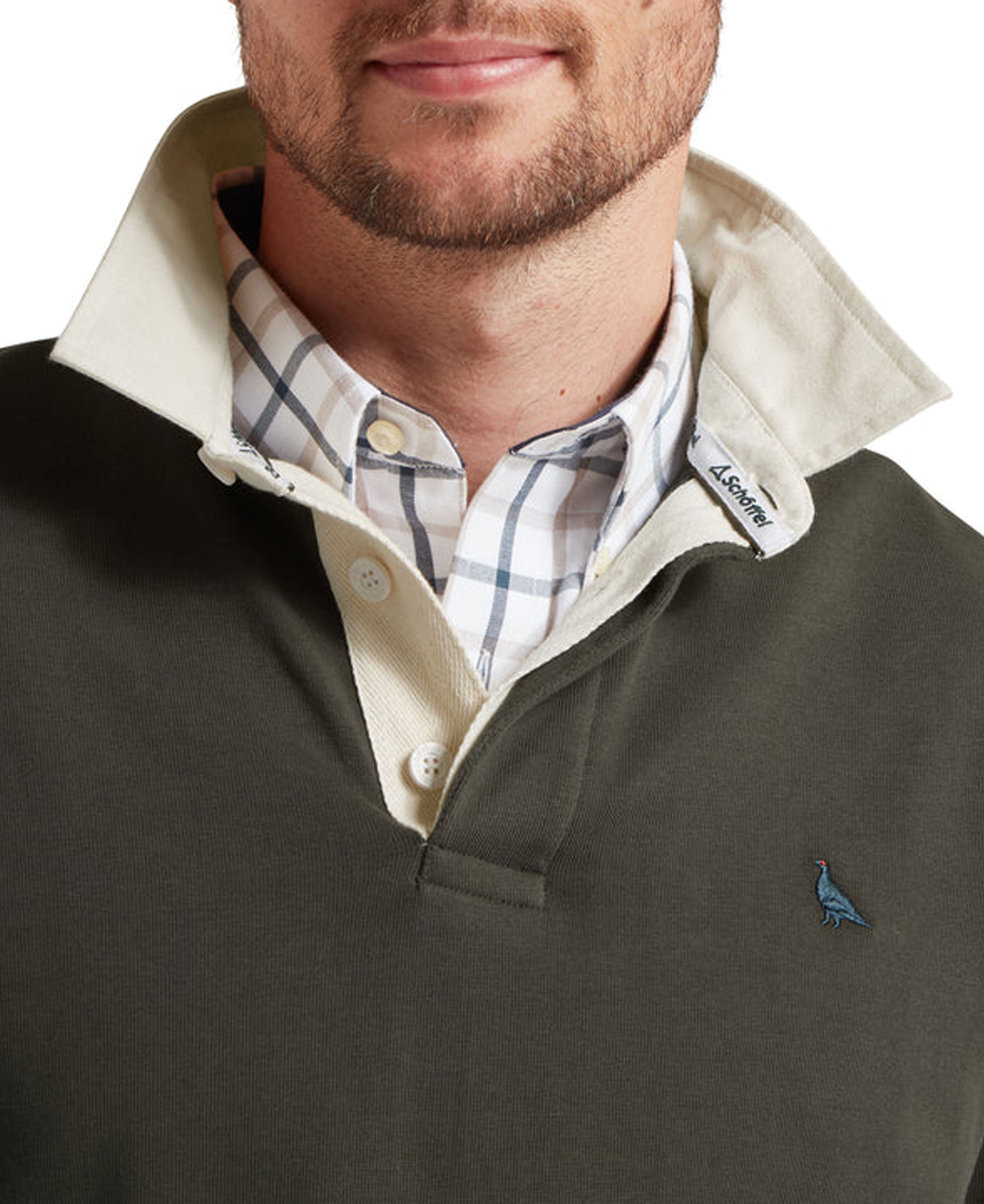 Porthallow Rugby Shirt - Peat Green