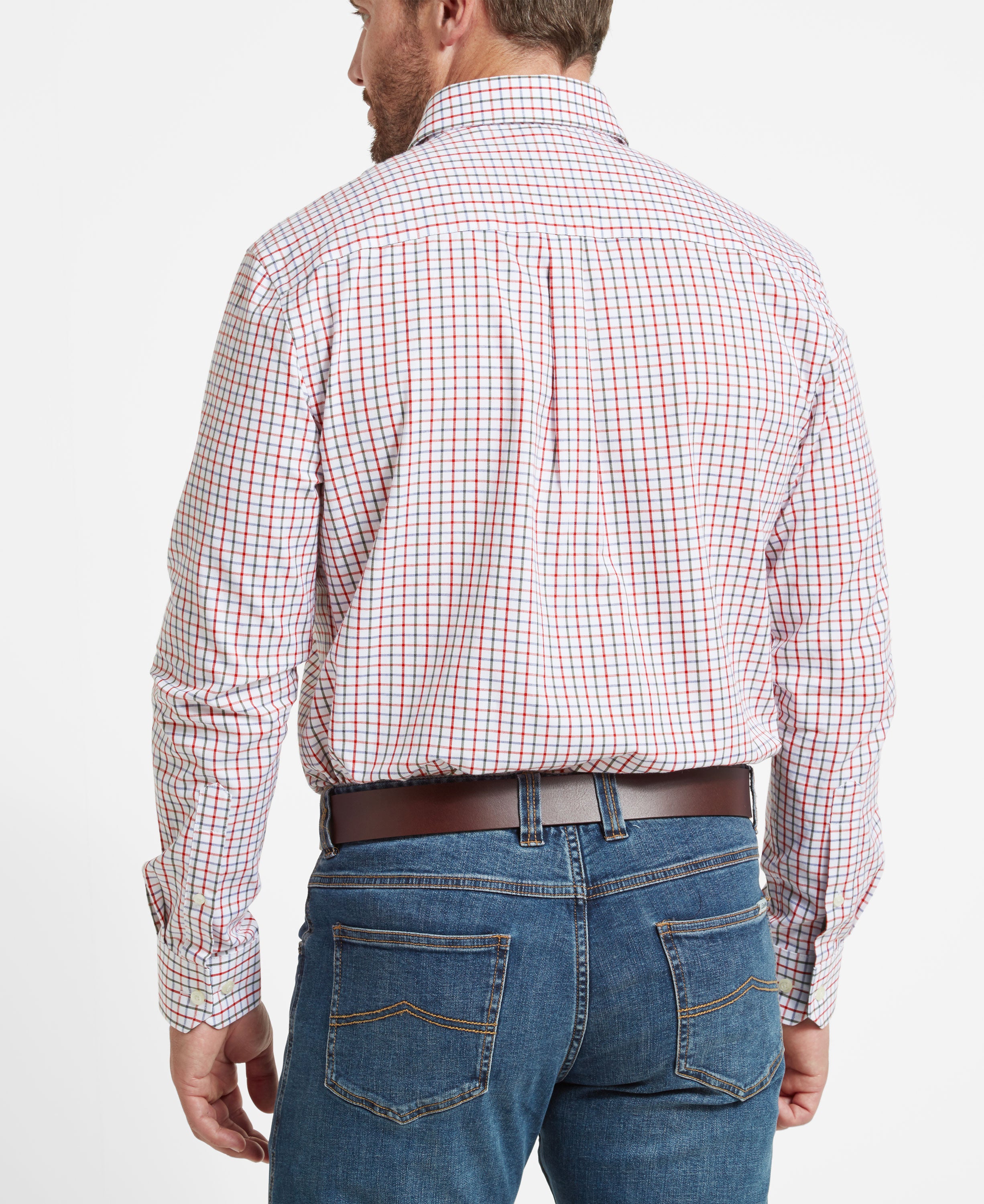 Milton Tailored Shirt - Chilli/Loden Check